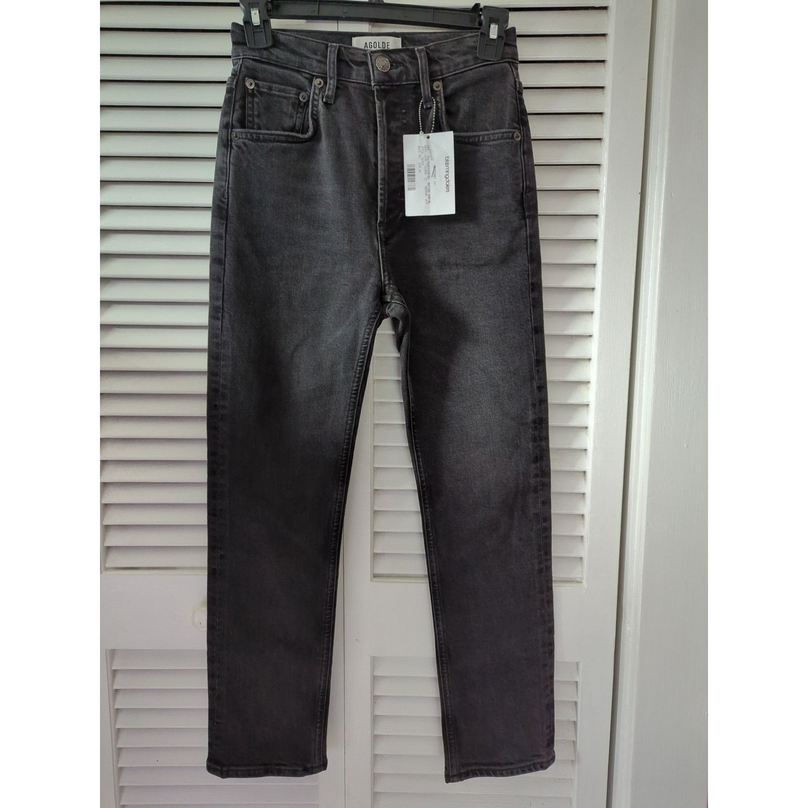 Agolde AGOLDE Button Fly Black Wash Jeans - Sz 0 Size 25" / US 0 / IT 36 - 1 Thumbnail