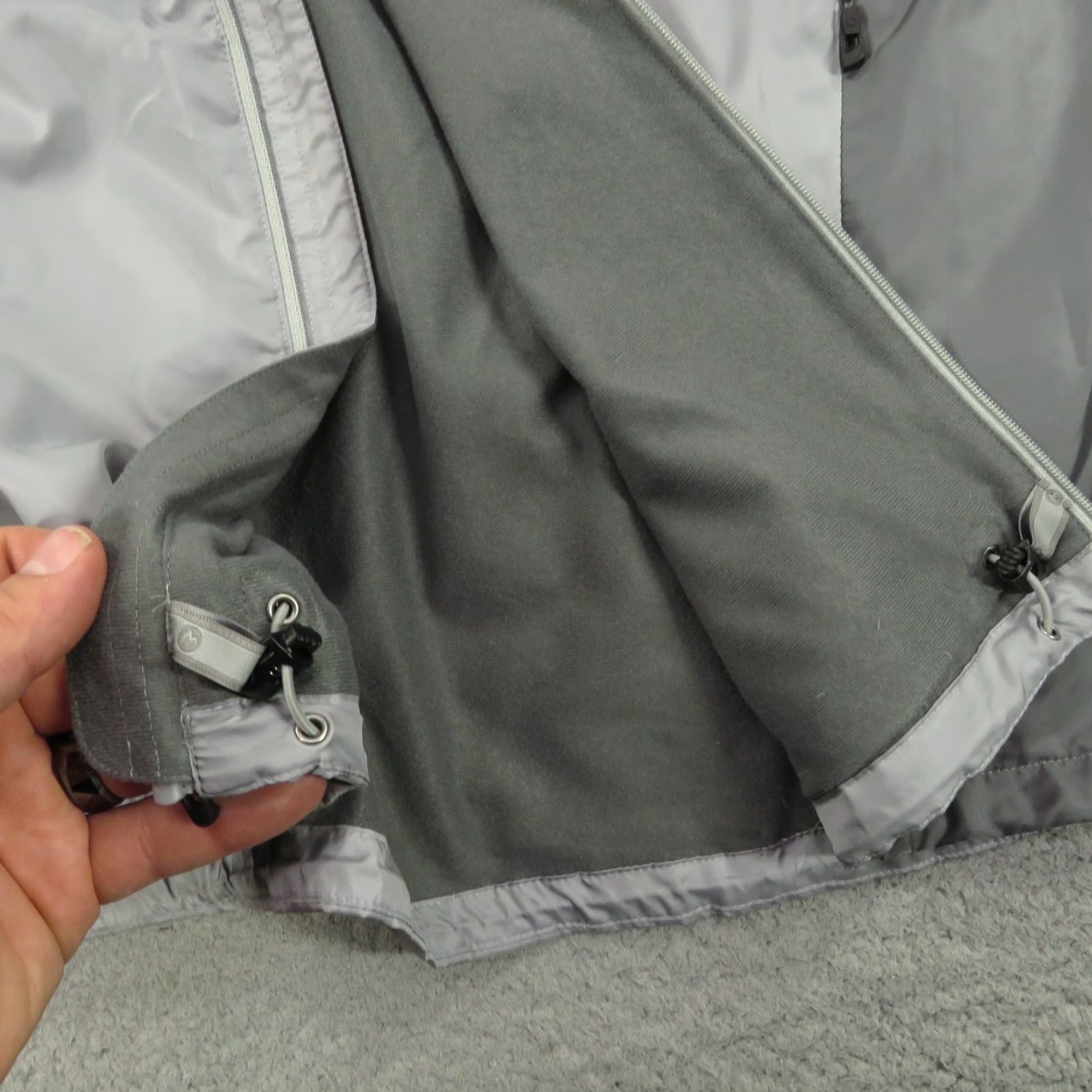 Marmot Marmot Jacket Mens Medium Light Grey Softshell Fleece Lined Full Zip Wind Rain Size US M / EU 48-50 / 2 - 7 Thumbnail