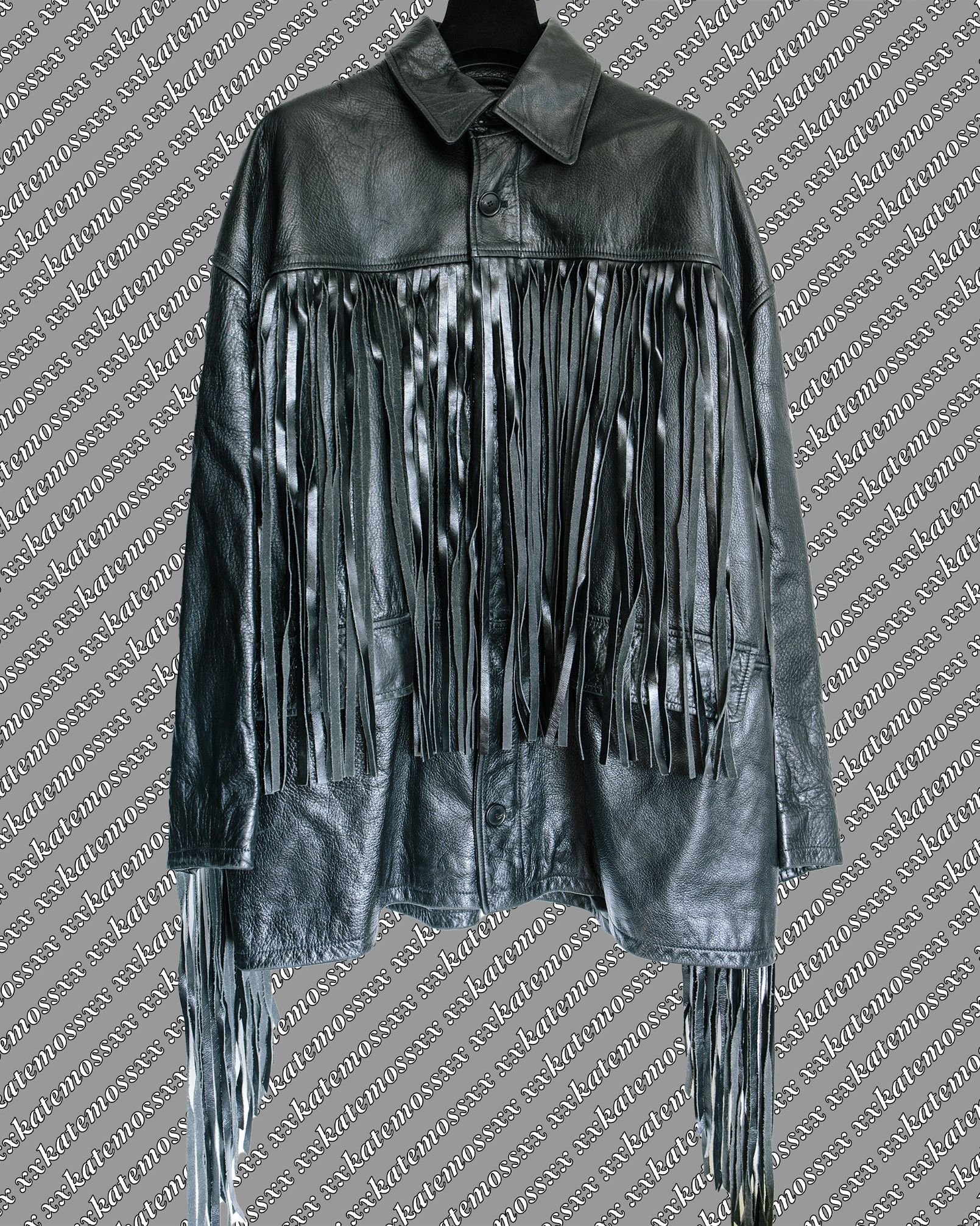 Balenciaga Balenciaga SS18 Runway Leather Fringe Taxi Jacket in Black Size US S / EU 44-46 / 1 - 1 Thumbnail
