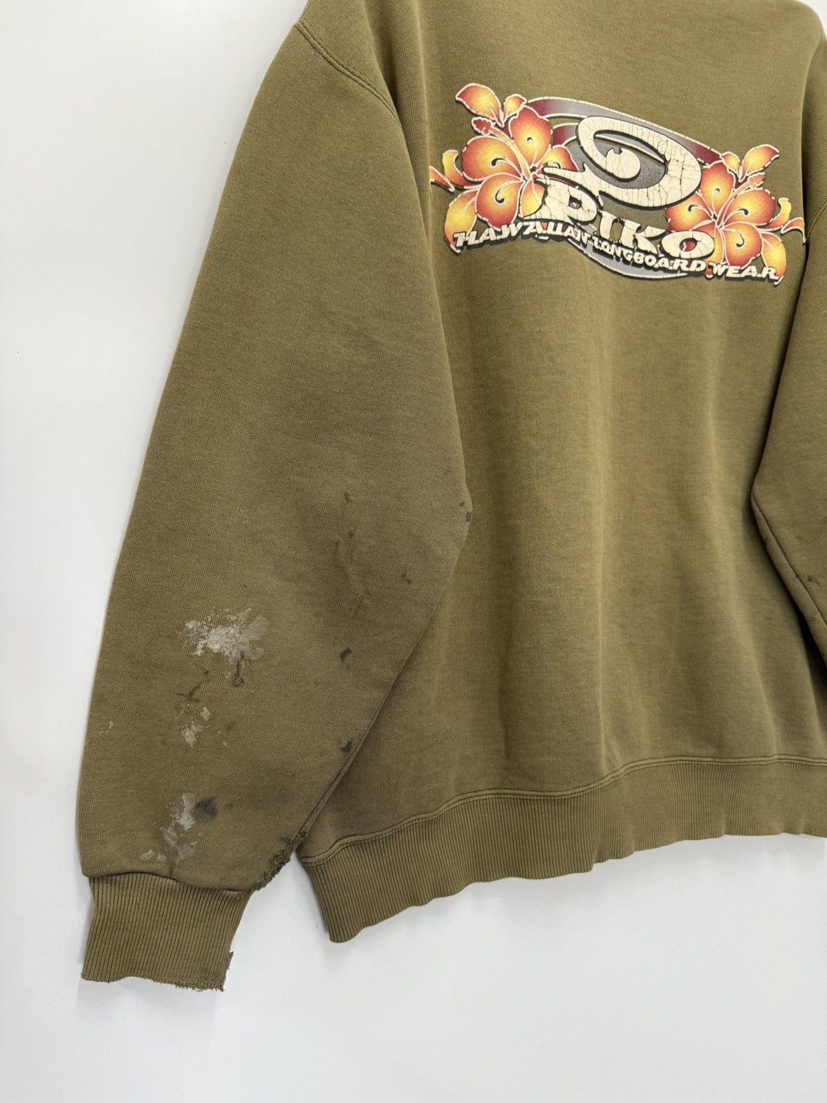 Sun Surf insane‼️ Distressed Piko Surf Backhit Logo Roundneck Sweats Size US L / EU 52-54 / 3 - 12 Thumbnail
