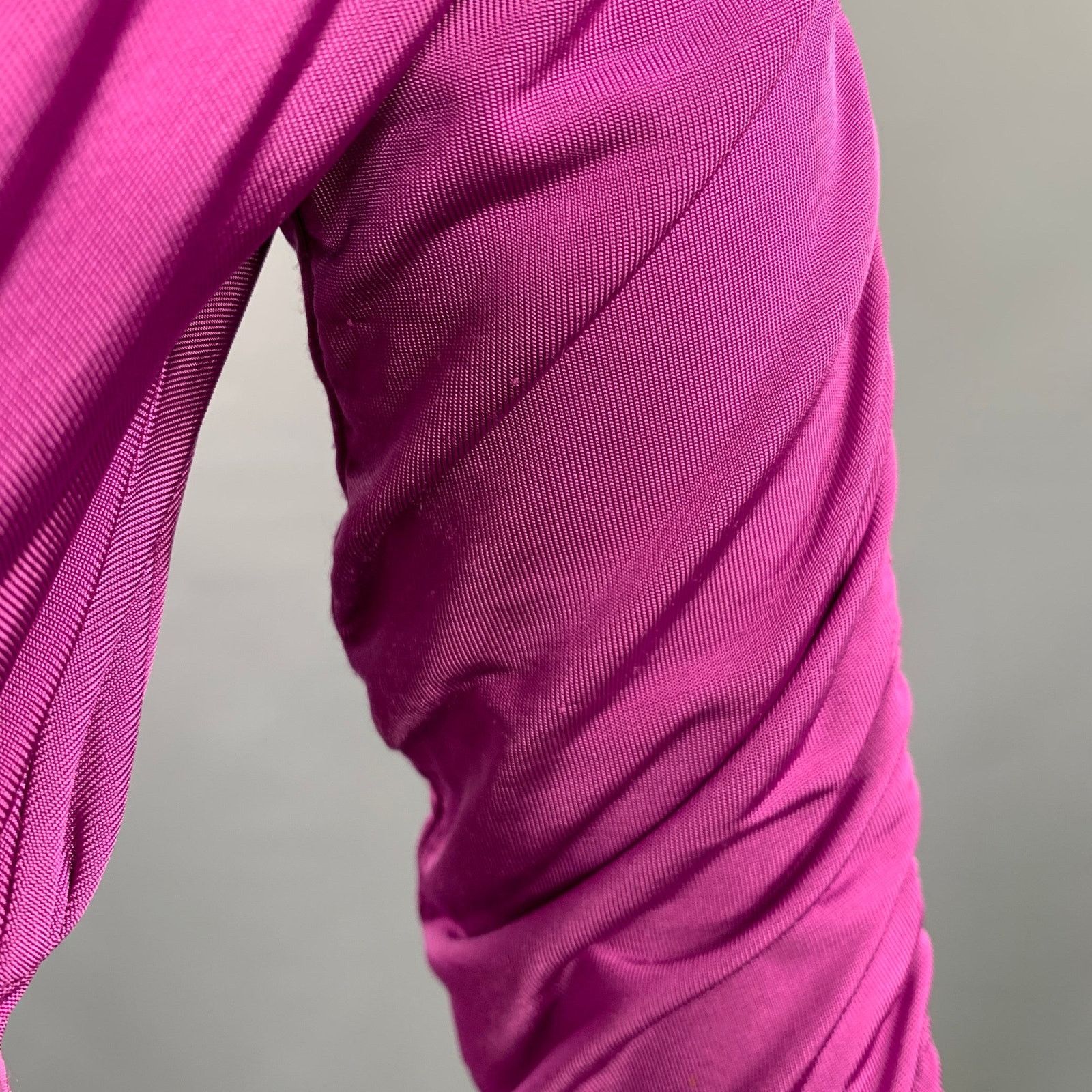 Just Cavalli Size 4 Pink Viscose Blend Ruched 3/4 Sleeves Casual Top Size S / US 4 / IT 40 - 8 Thumbnail