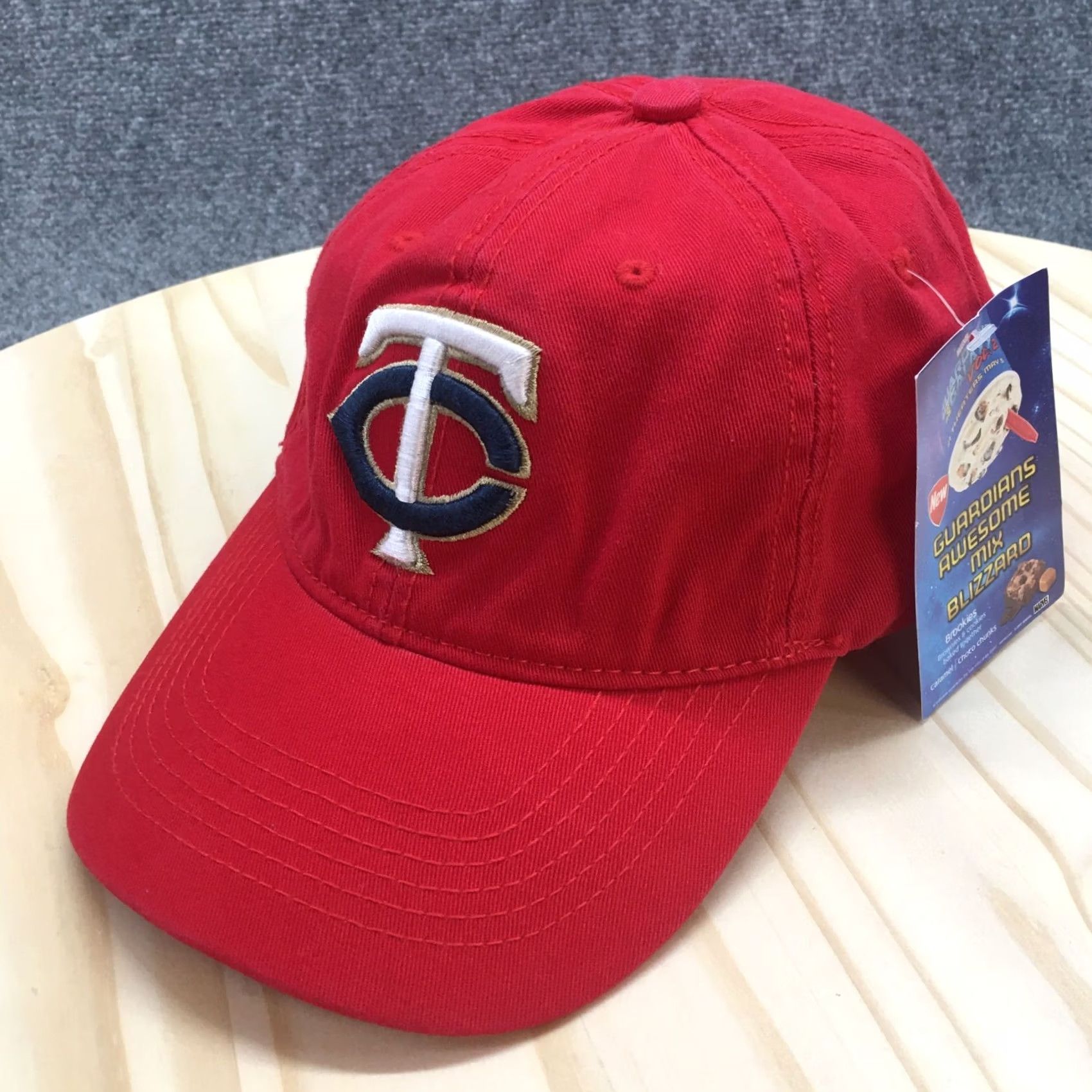 Twins Melonwear Hat Mens One Size Red Minnesota Twins MLB Baseball Cap Womens Cotton Casual Size ONE SIZE - 2 Thumbnail