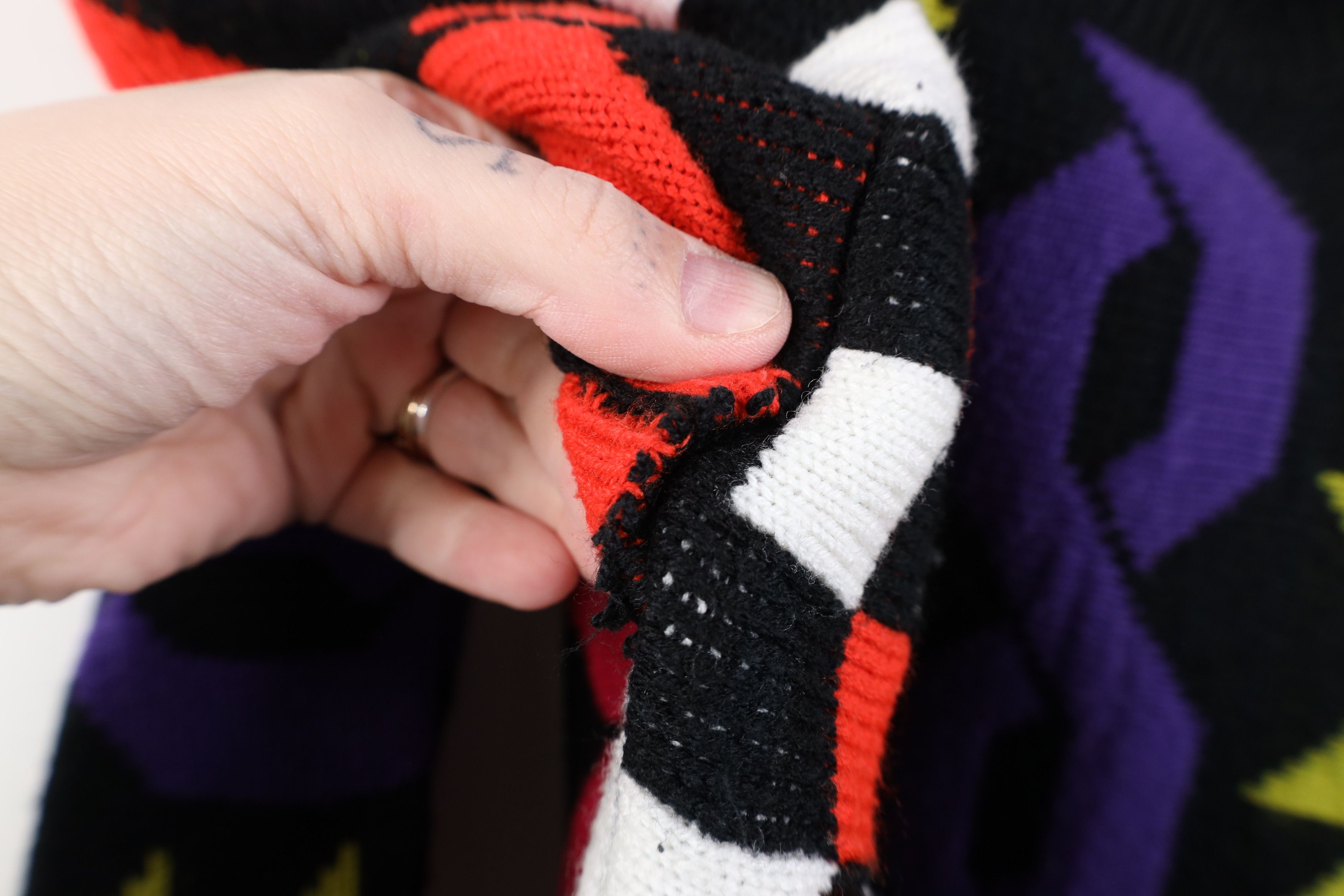 Vintage Vintage 90s Coogi Style Geometric Knit Mock Neck Sweater Size M / US 6-8 / IT 42-44 - 5 Thumbnail
