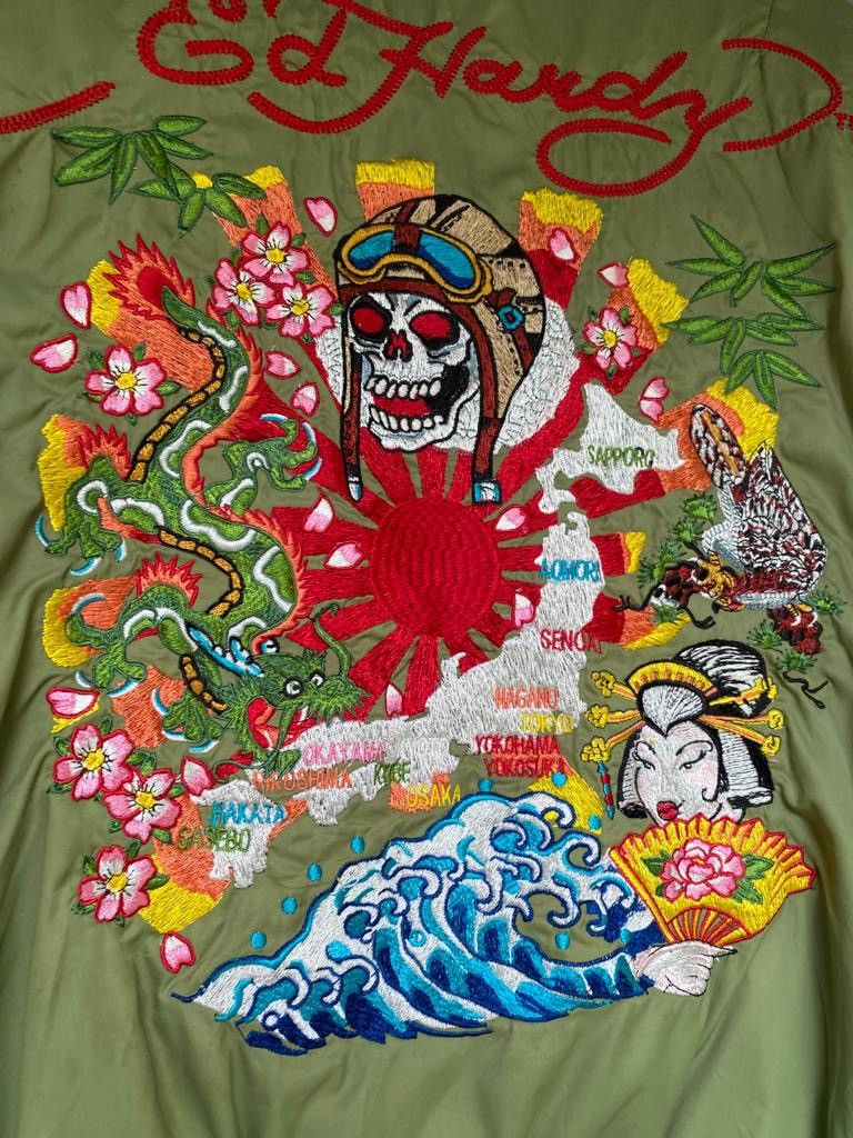 Ed Hardy Don Ed Hardy reversible bomber jacket embroidered logo Size US M / EU 48-50 / 2 - 5 Thumbnail