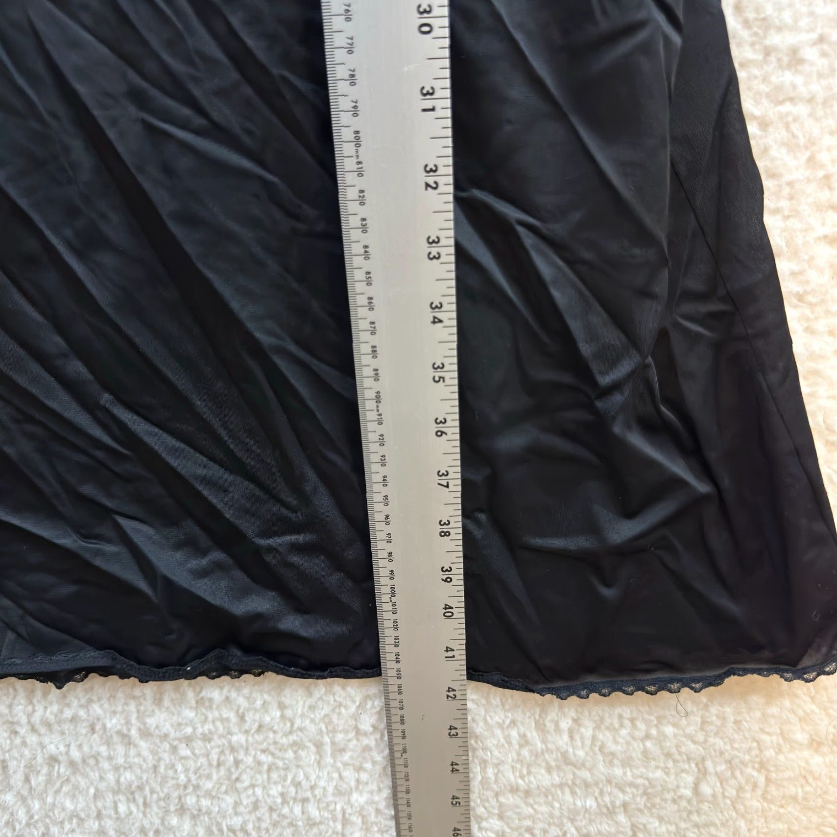 Vintage VINTAGE Vanity Fair Slip Dress L - Black Midi Lingerie 38 Medium Large Dress Size L / US 10 / IT 46 - 6 Thumbnail