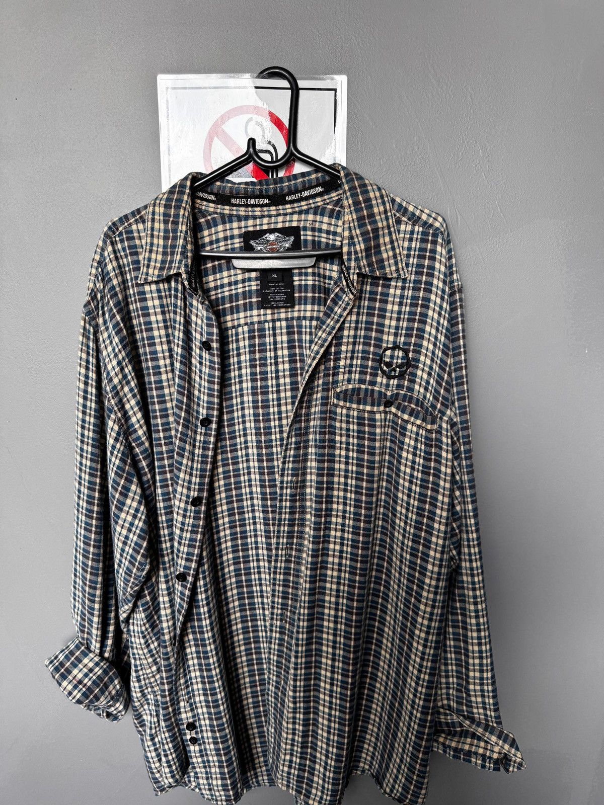 Harley Davidson Crazy Vintage Y2K Harley Davidson flannel Size US XL / EU 56 / 4 - 2 Thumbnail