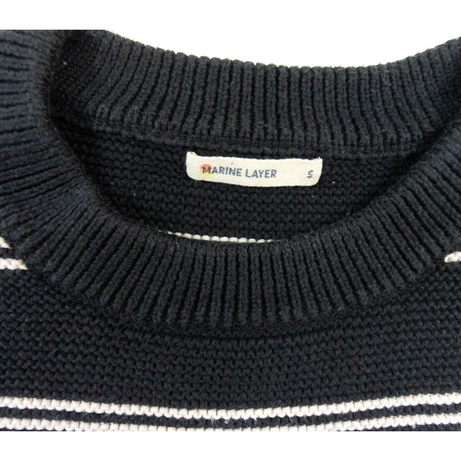 Marine Layer VINTAGE Marine Layer Women's Sweater Pullover Knitted Crewneck Long Sleeve All Seasons Black Small Size S / US 4 / IT 40 - 5 Thumbnail