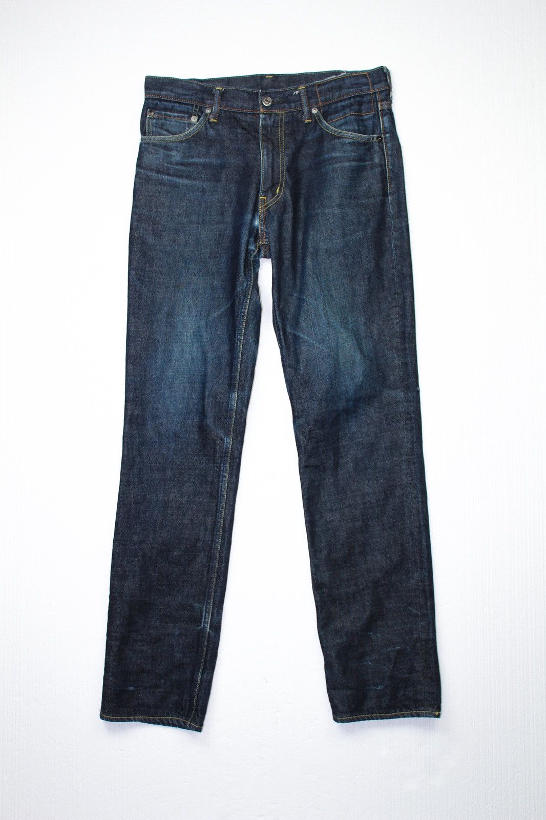 image of Visvim Fluxus Raw Denim Jeans in Blue, Men's (Size 31)