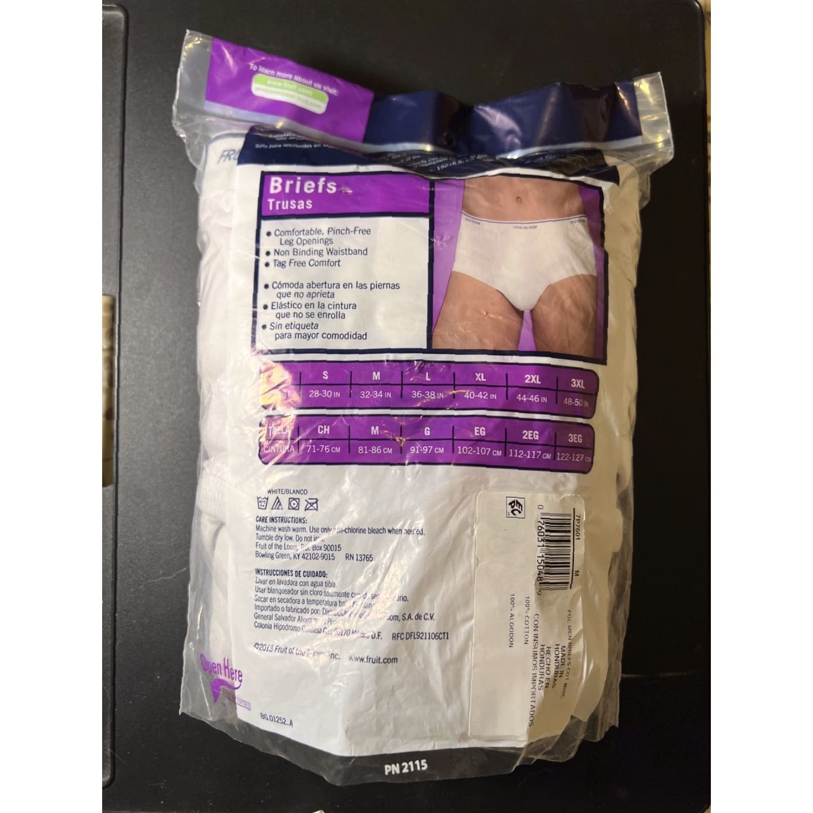 Fruit Of The Loom VINTAGE Fruit of the Loom Men's Cotton Briefs Underwear 7 Pack Size M 32-34 White Classic Athletic Size US 31 - 2 Thumbnail