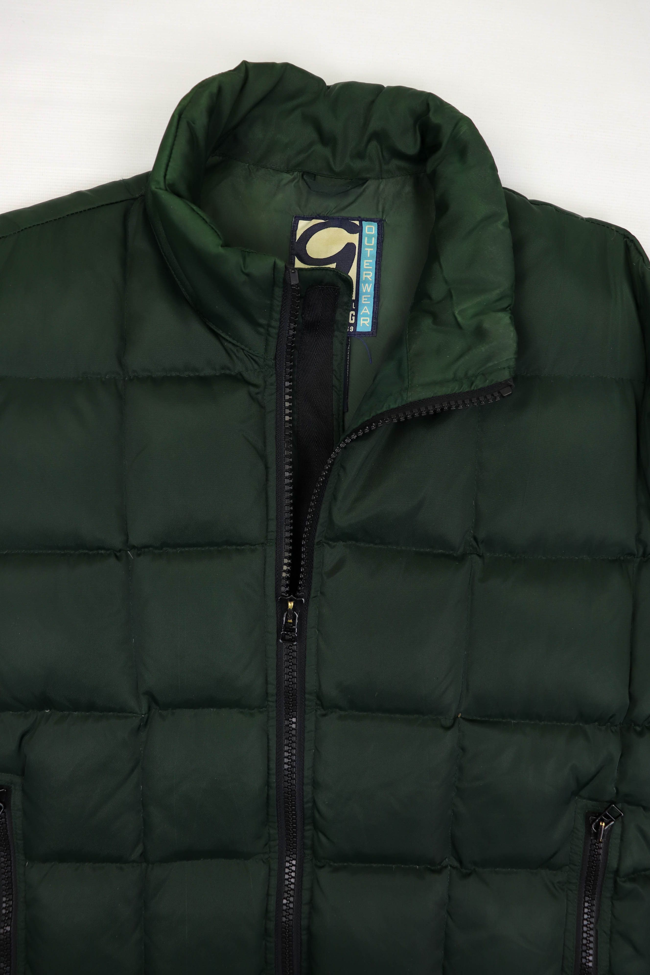 Gap Gap Vintage Green Nylon 3D Panels Quilted Puffer Down Jacket Size US M / EU 48-50 / 2 - 12 Thumbnail
