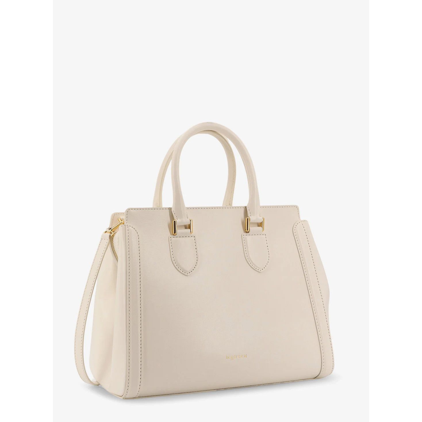 Alexander McQueen ALEXANDER MCQUEEN Birdee Large White Leather Top Handle Bag Size ONE SIZE - 3 Thumbnail