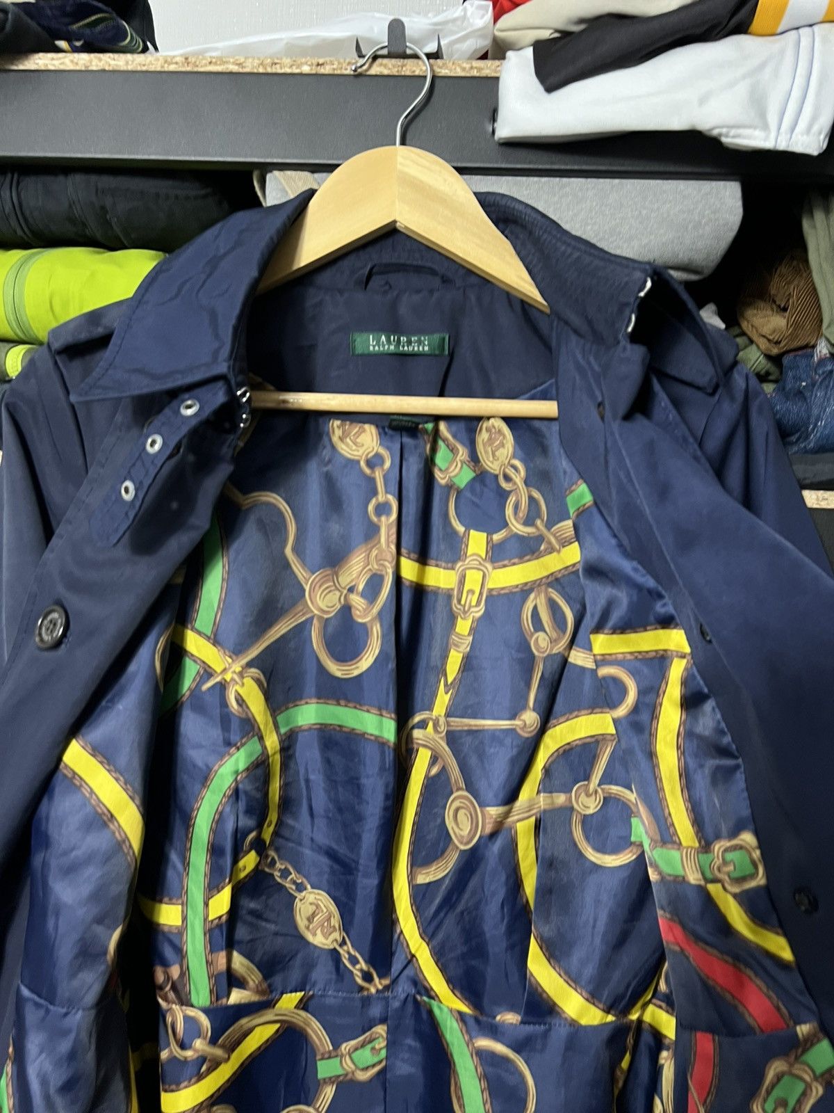 Polo Ralph Lauren 🧥 Lauren Ralph Lauren Equestrian Lined Trench Coat Navy WMNS Size S / US 4 / IT 40 - 19 Thumbnail