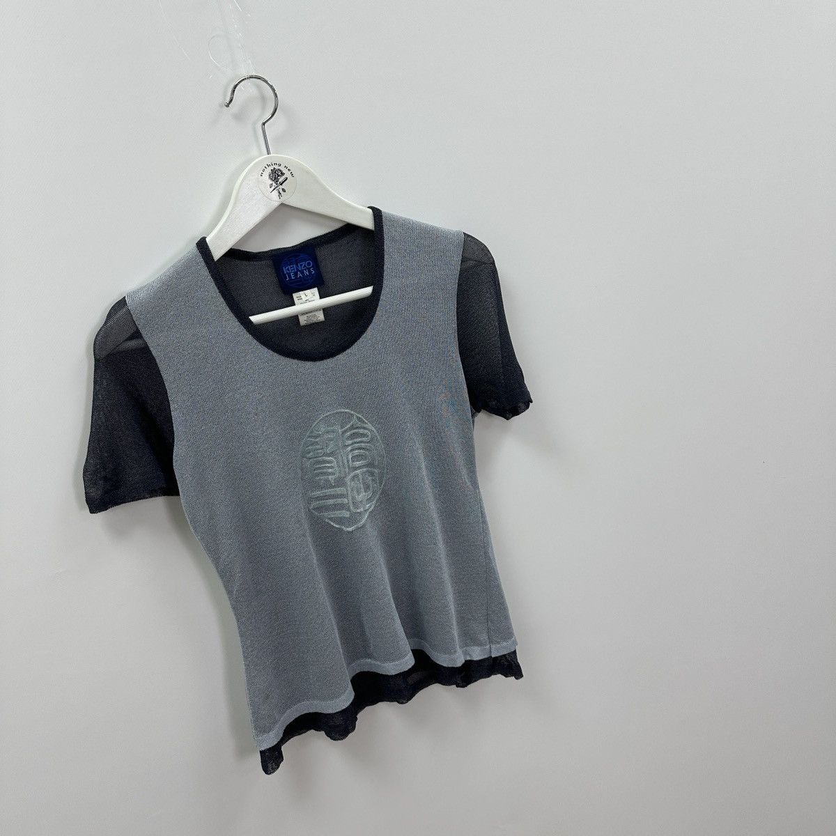 Kenzo Vintage 90s Kenzo Jeans Viscose big logo tee velour y2k hype Size L / US 10 / IT 46 - 3 Thumbnail