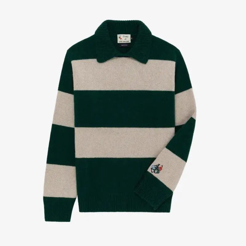 Aime Leon Dore o1mle0825 Drakes Striped Integral Collar Sweater Multicolor Size US XS / EU 42 / 0 - 1 Preview