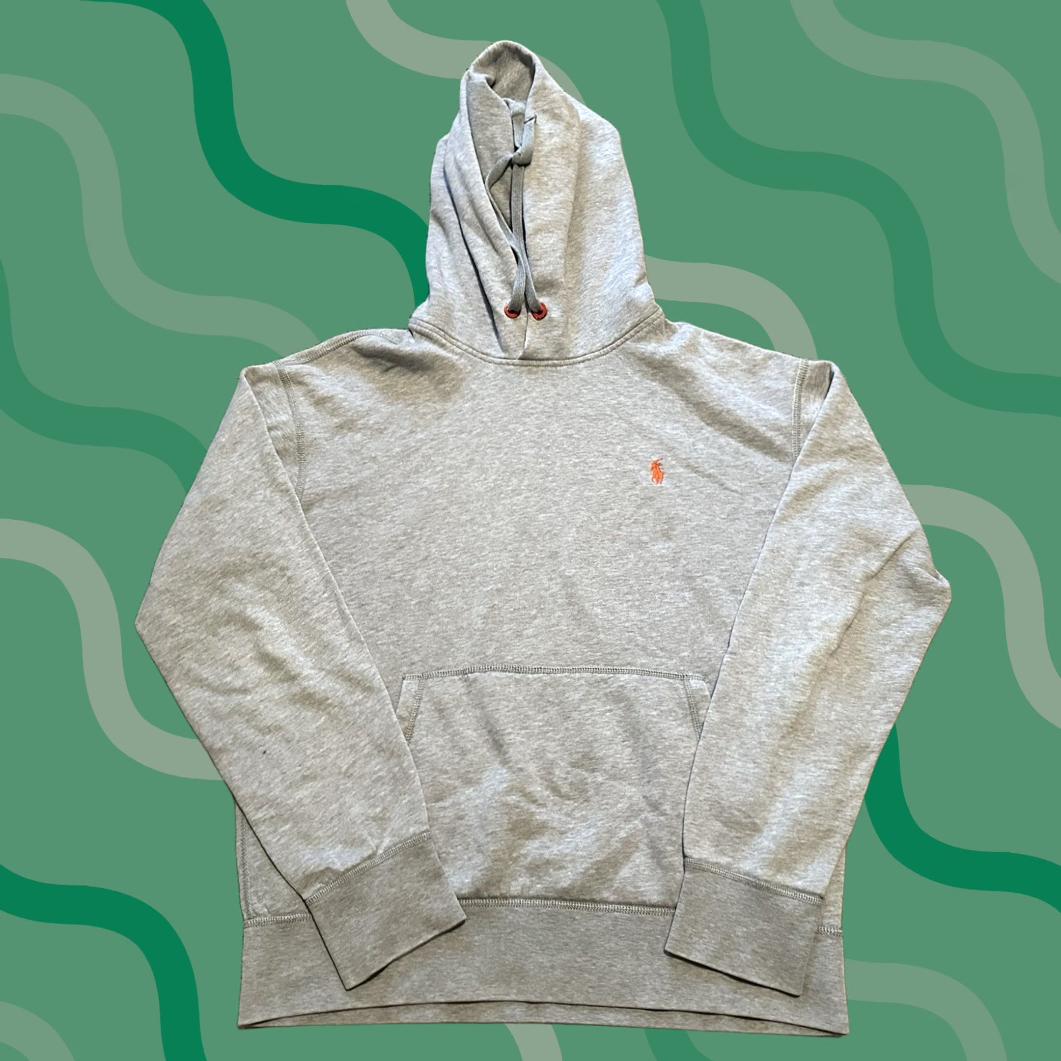 Ralph Lauren Polo Ralph Lauren Hoodie Womens Medium Pullover Drawstrings Logo Embroidered Gray Cotton Blend Fleece Size M / US 6-8 / IT 42-44 - 1 Thumbnail