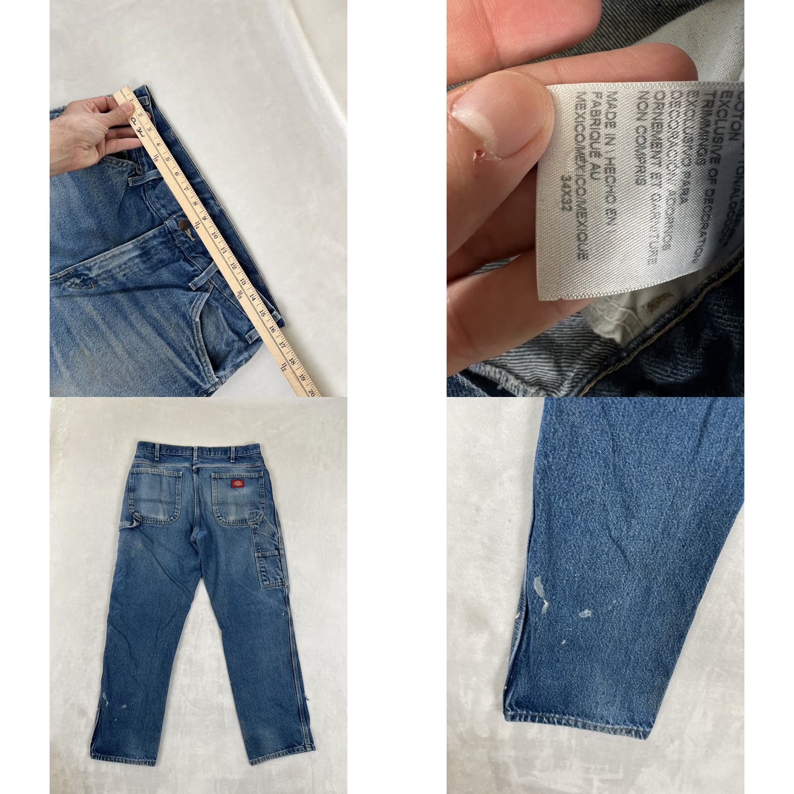 Dickies VINTAGE Dickies Carpenter Jeans Denim Workwear 32x30 Faded Distressed 874 Blue Jeans Mens Regular Straight Workwear 70s Grunge USA Dickies 874 Size US 36 / EU 52 - 8 Thumbnail