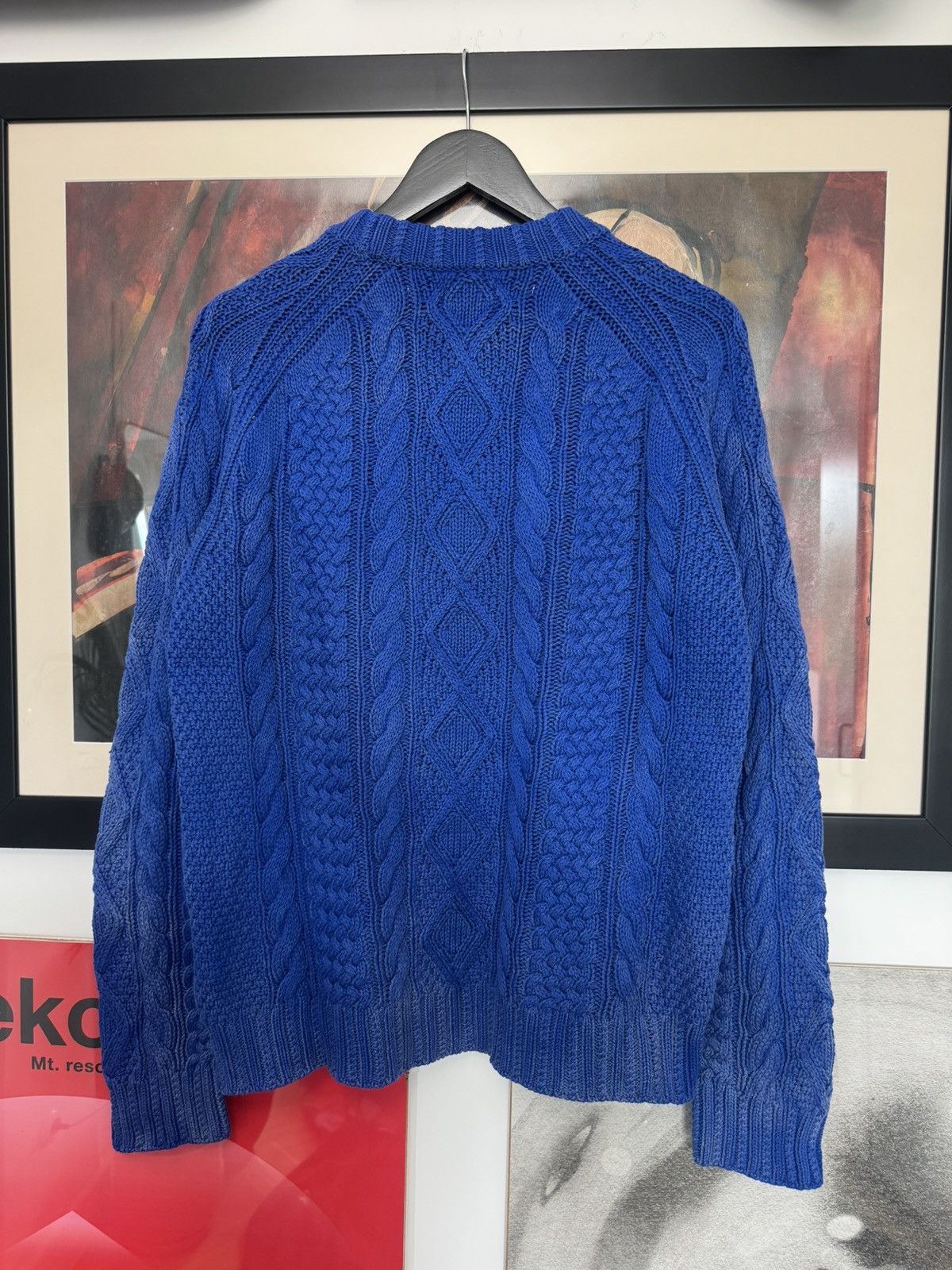 Polo Ralph Lauren Polo Ralph Lauren Cable Knit Logo Sweater Casual Washed Blue Size US S / EU 44-46 / 1 - 2 Thumbnail
