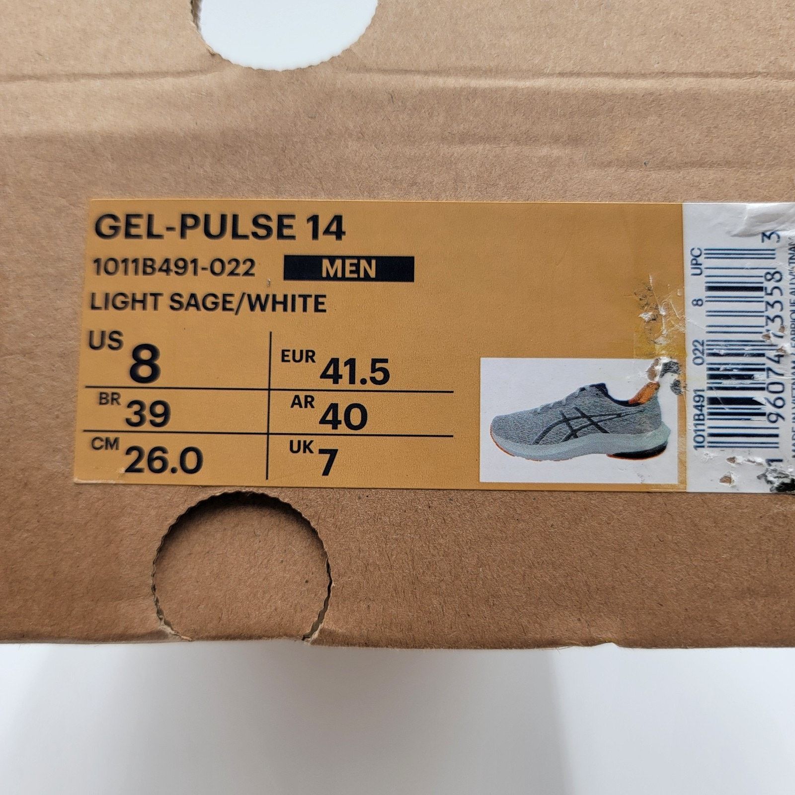Asics Mens ASICS Gel Pulse 14 Light Sage Orange Sz 8 NIB Running Size US 8 / EU 41 - 10 Thumbnail