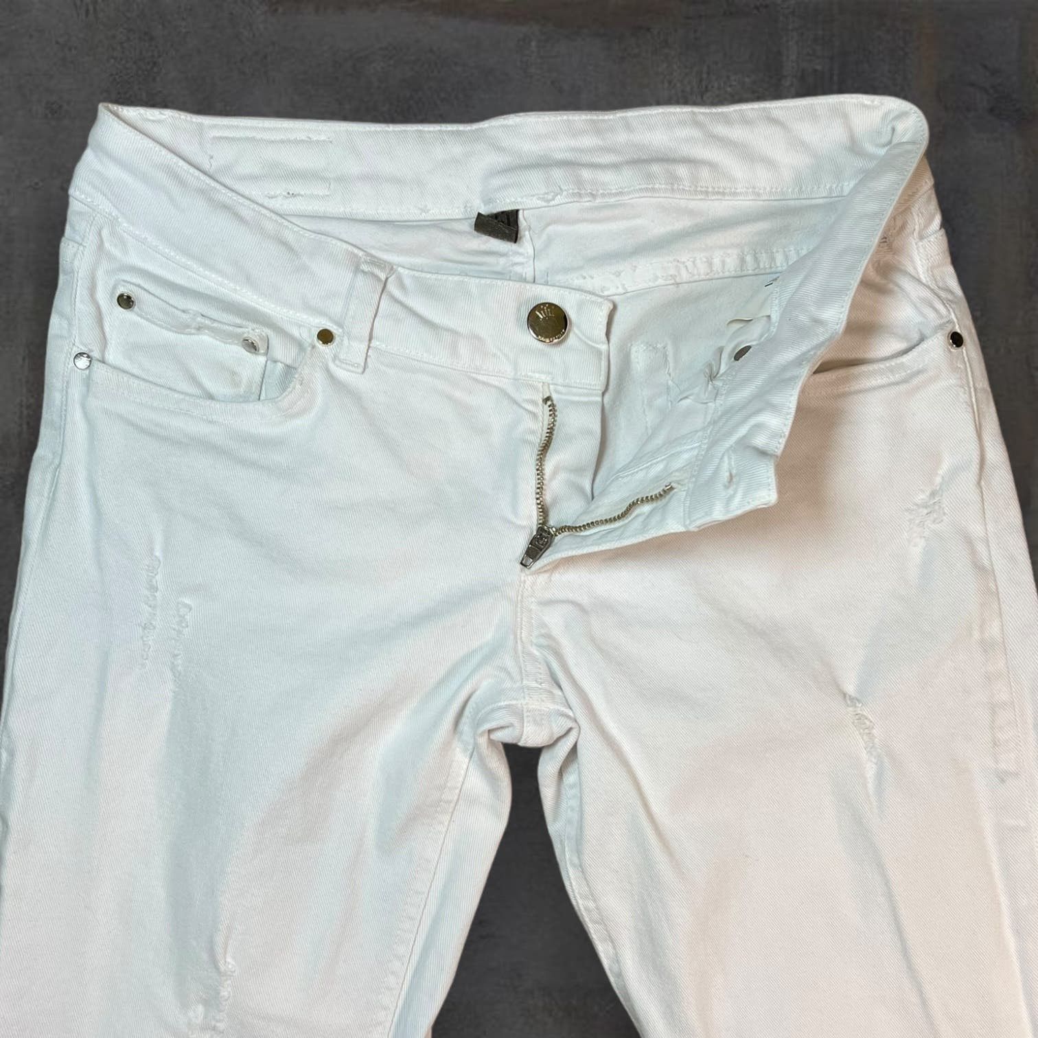 Other Jijil Made in Italy White Denim Women's 32/46 Low Rise Size 32" / US 10 / IT 46 - 3 Thumbnail