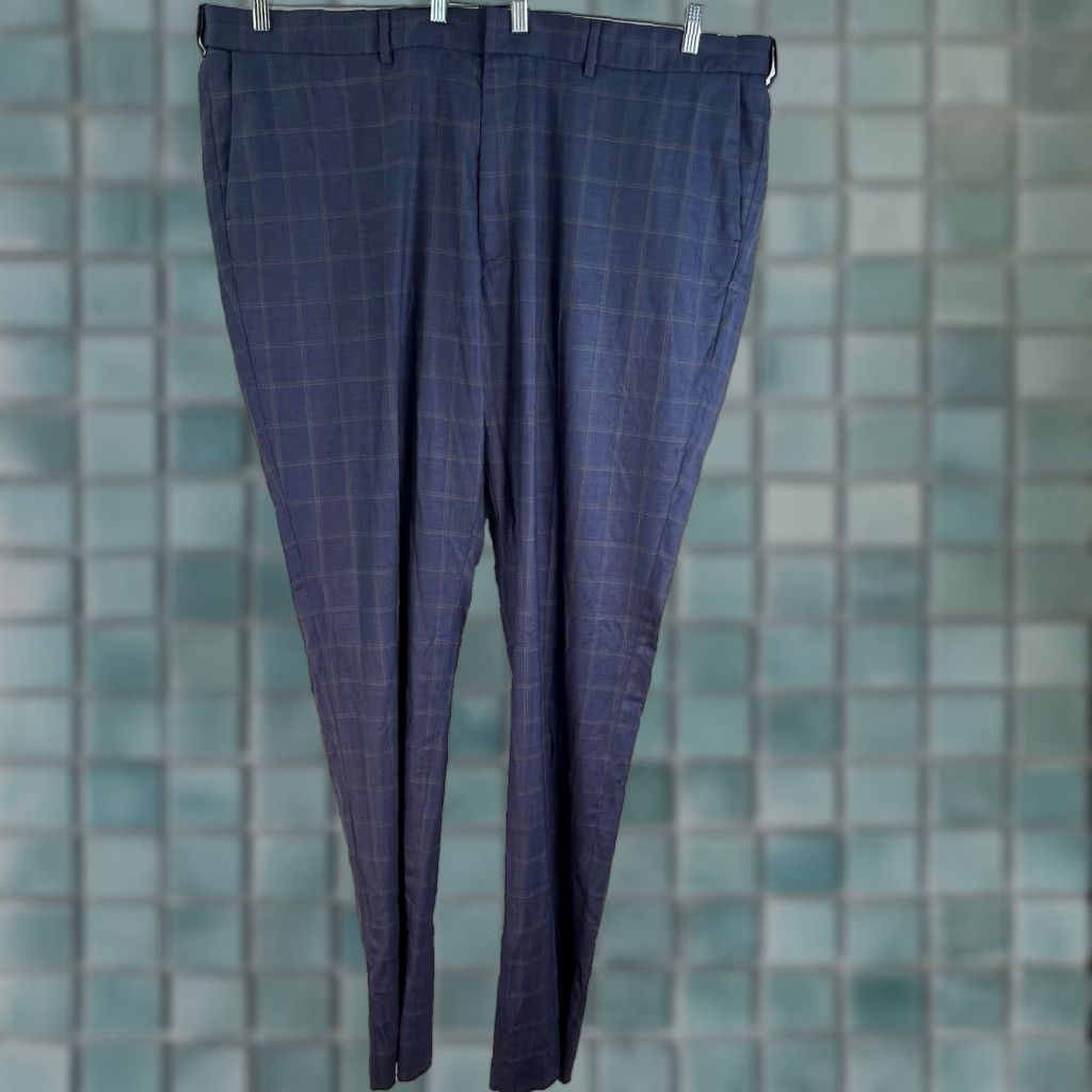 Bonobos VINTAGE Bonobos Dress Pants Mens 48 Wool Blend Check City Formal Straight Fall Winter Size US 32 / EU 48 - 1 Thumbnail