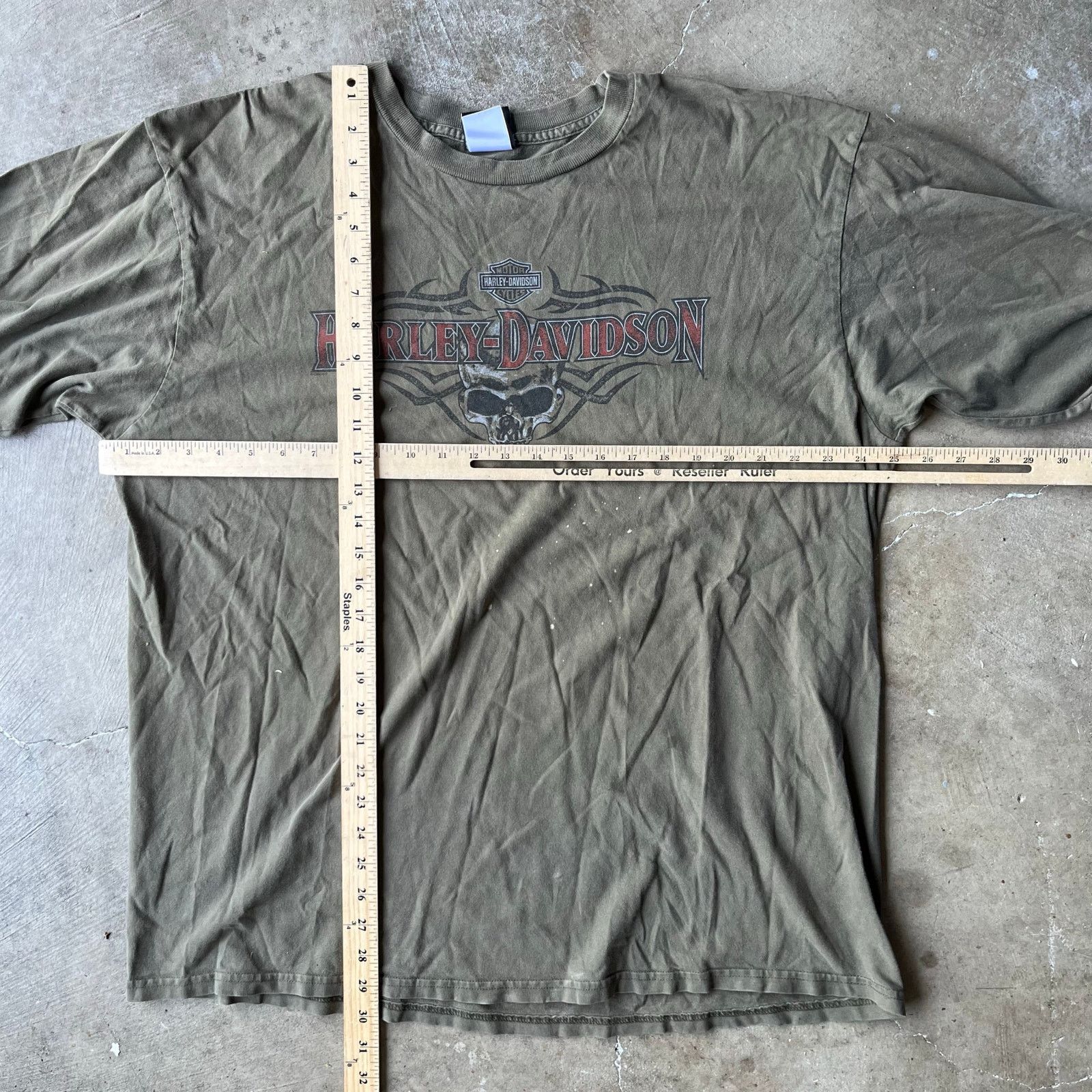Vintage VINTAGE HARLEY DAVIDSON LONGSLEEVE SHIRT OLIVE GREEN 2XL Size US XXL / EU 58 / 5 - 6 Thumbnail