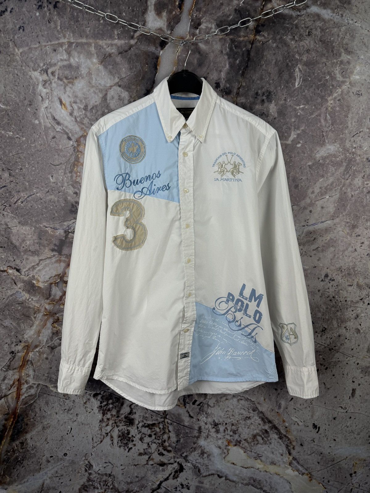 La Martina La Martina Argentina Polo Olimpico LongSleeve Shirt ButtonUp Size US M / EU 48-50 / 2 - 2 Thumbnail