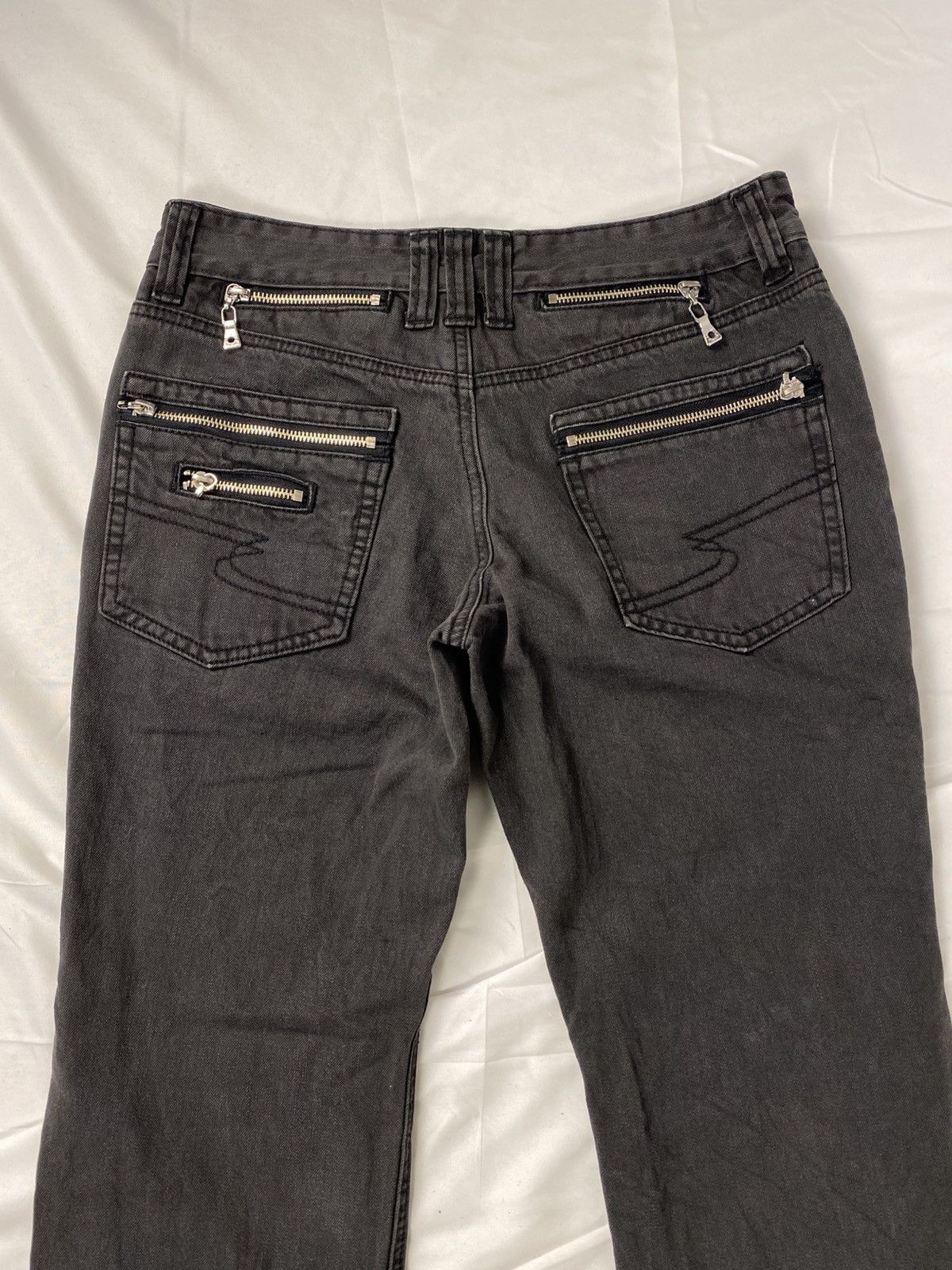Japanese Brand Semantic Design Multi Zip Punk Bondage Slim Fit Denim Size US 29 - 14 Thumbnail