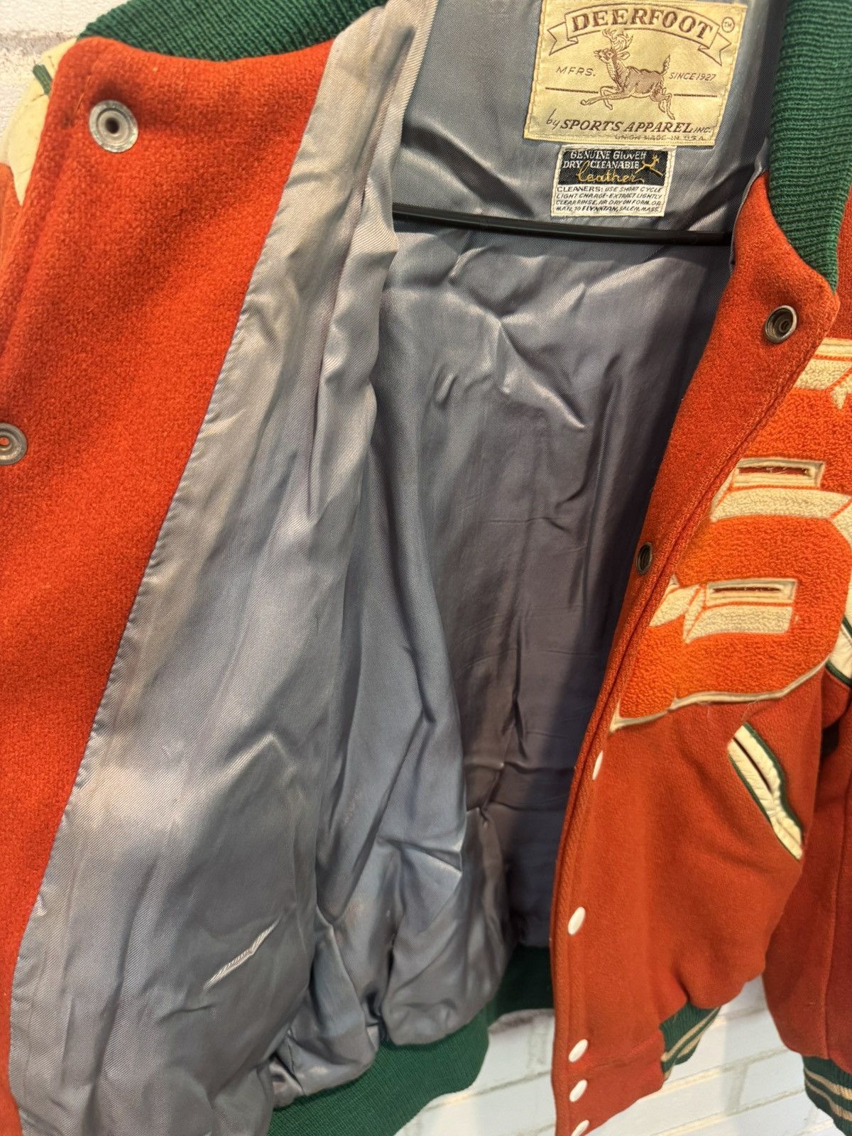 Vintage Vintage 50s Red Varsity Letterman Jacket Union made in USA Size US S / EU 44-46 / 1 - 10 Thumbnail