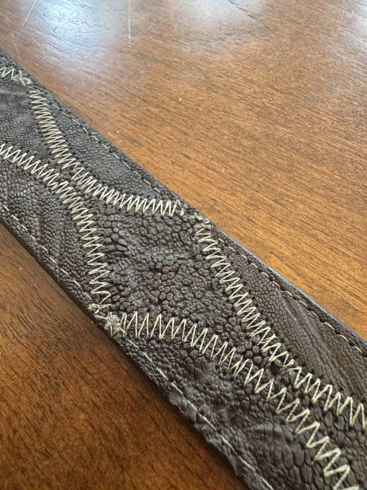 Vintage Elephant Skin Belt Size 38 - 2 Thumbnail