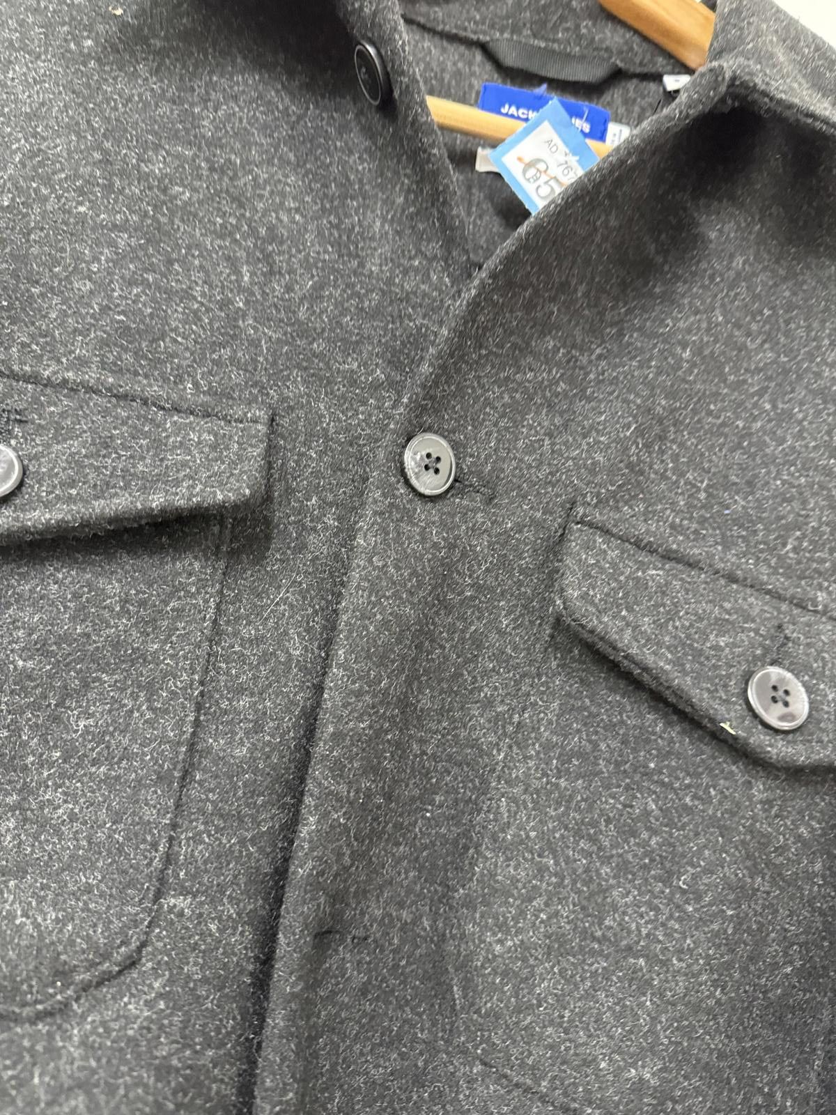 Jack & Jones Jack & Jones Originals Grey Wool Blend Shirt Jacket Size S Size US S / EU 44-46 / 1 - 3 Thumbnail