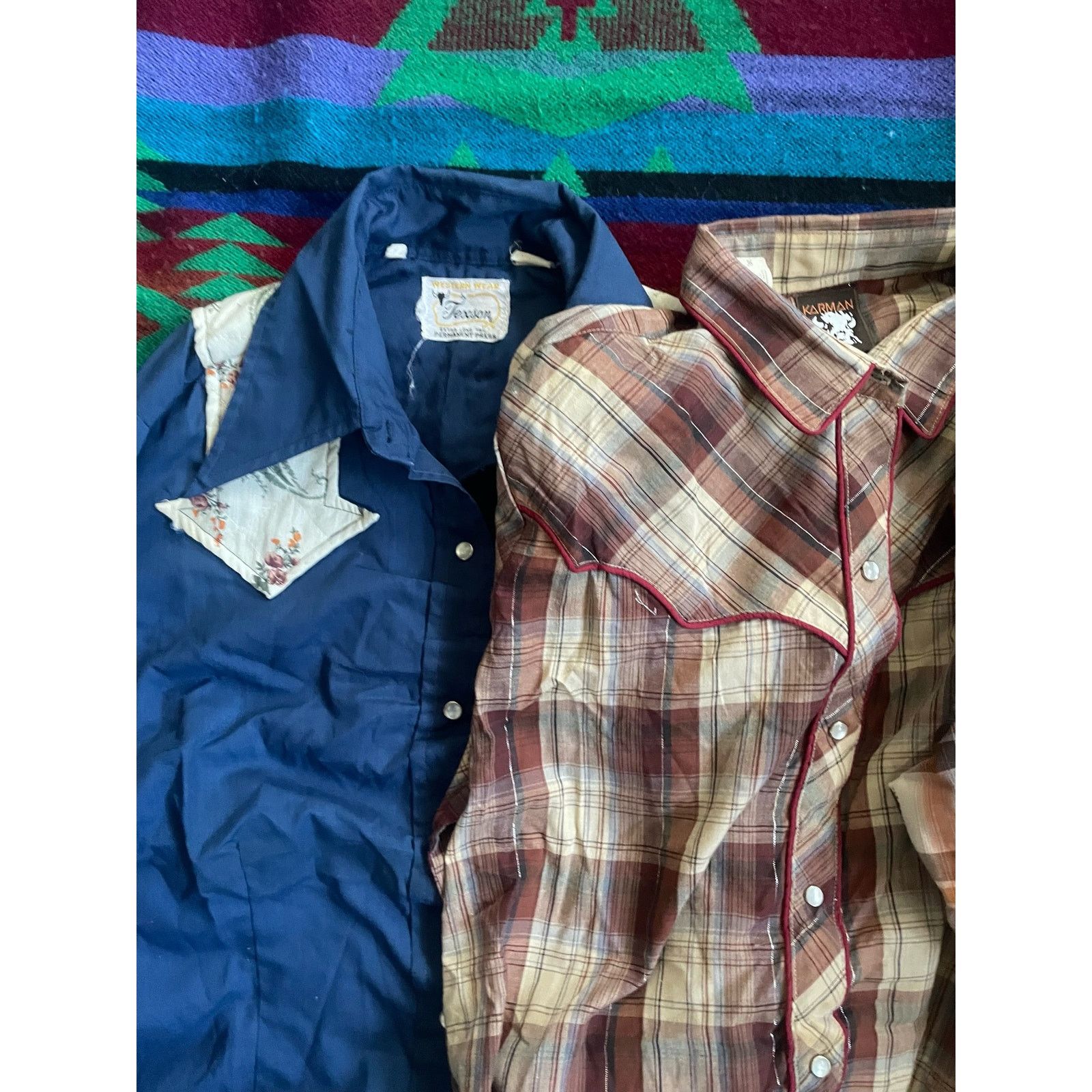 Addict Clothes Japan × Rockmount Ranch Wear Vintage women western pearl snaps long sleeves small/medium Size M / US 6-8 / IT 42-44 - 7 Thumbnail