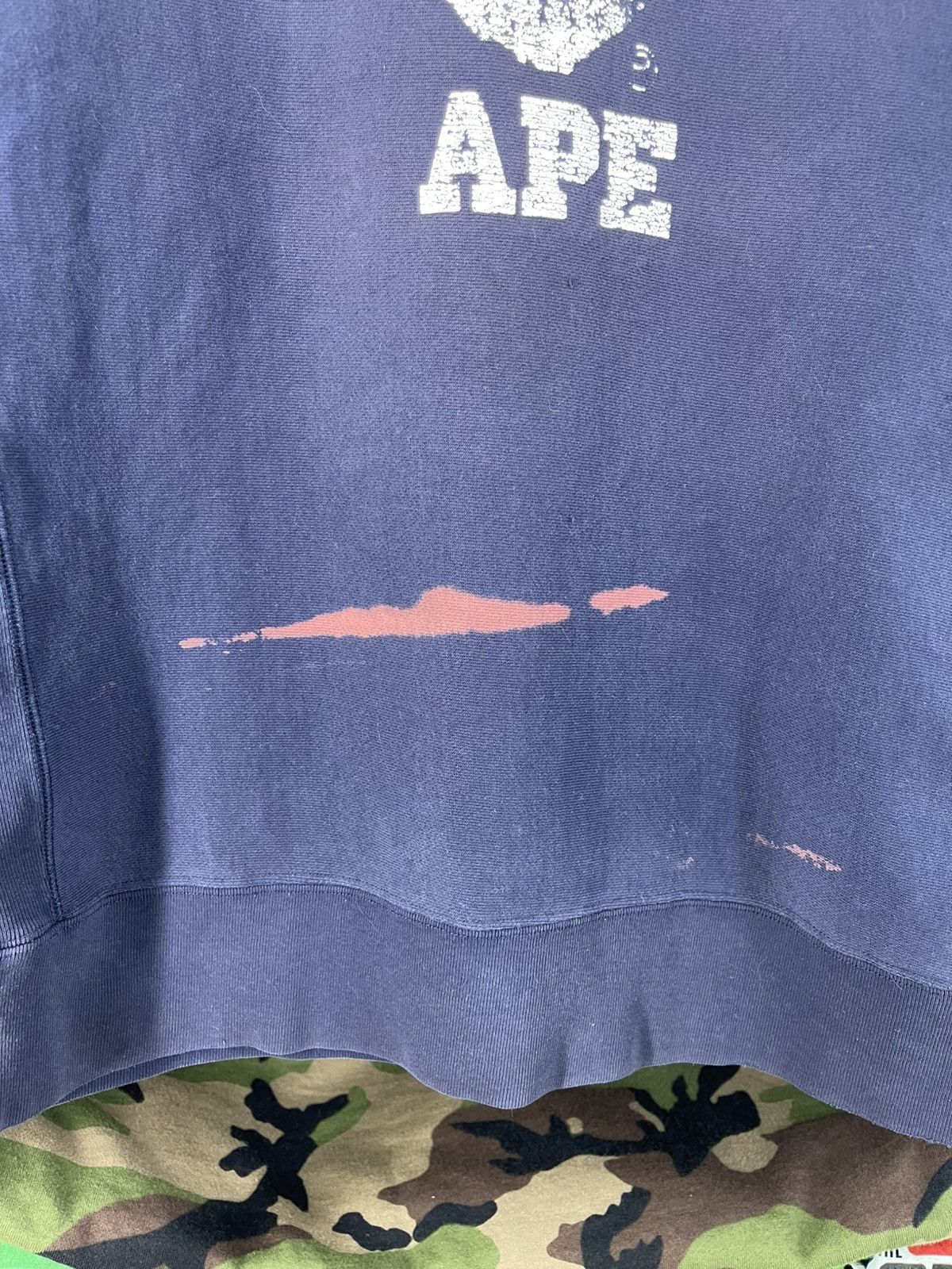 Bape Vintage A Bathing Ape (BAPE) Distressed swetshirt Size US M / EU 48-50 / 2 - 6 Thumbnail