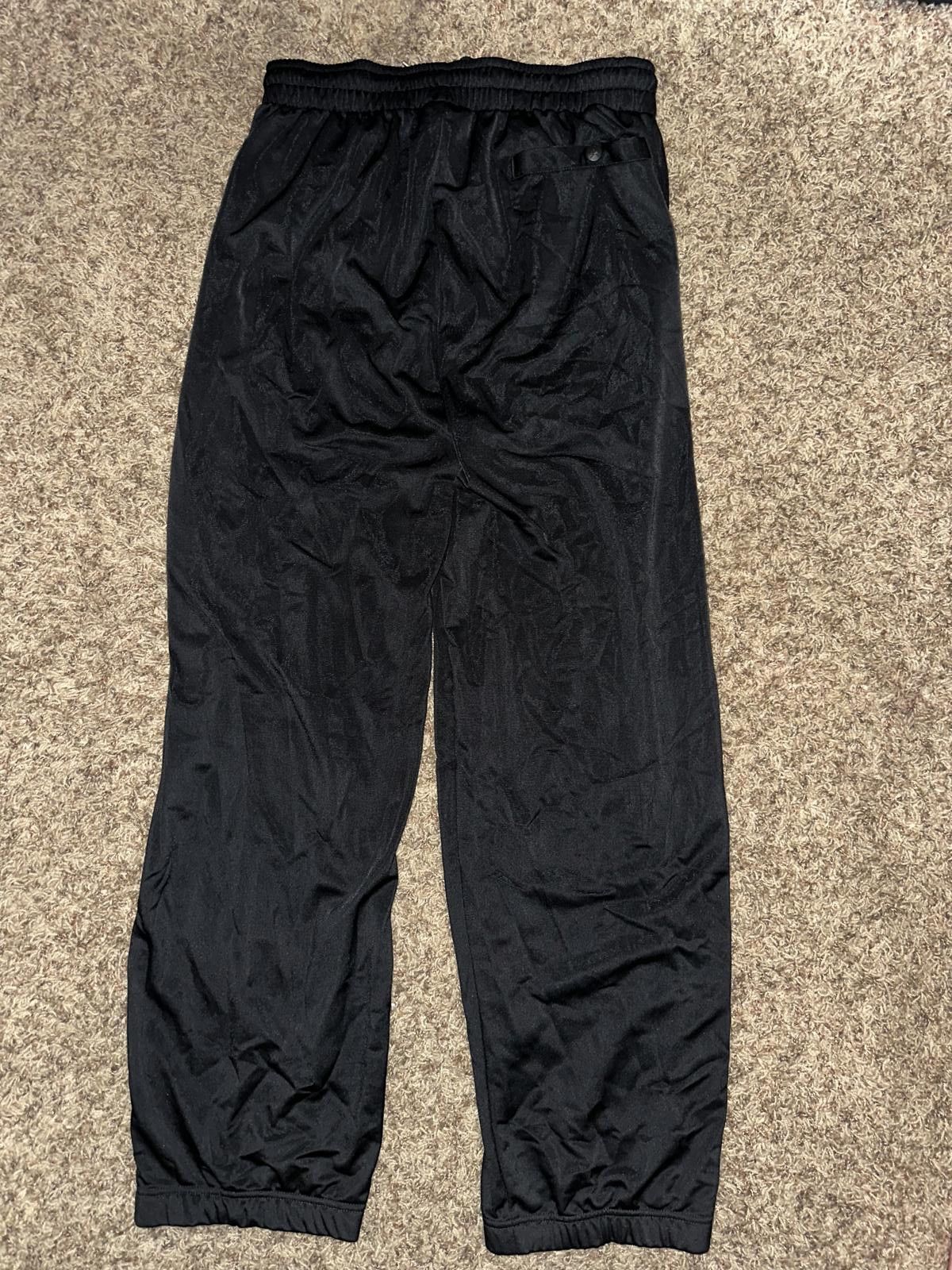 Designer VINTAGE Jordan Polyester Black/White Warm Up Track Pants Sample 2008 Size US 34 / EU 50 - 8 Thumbnail