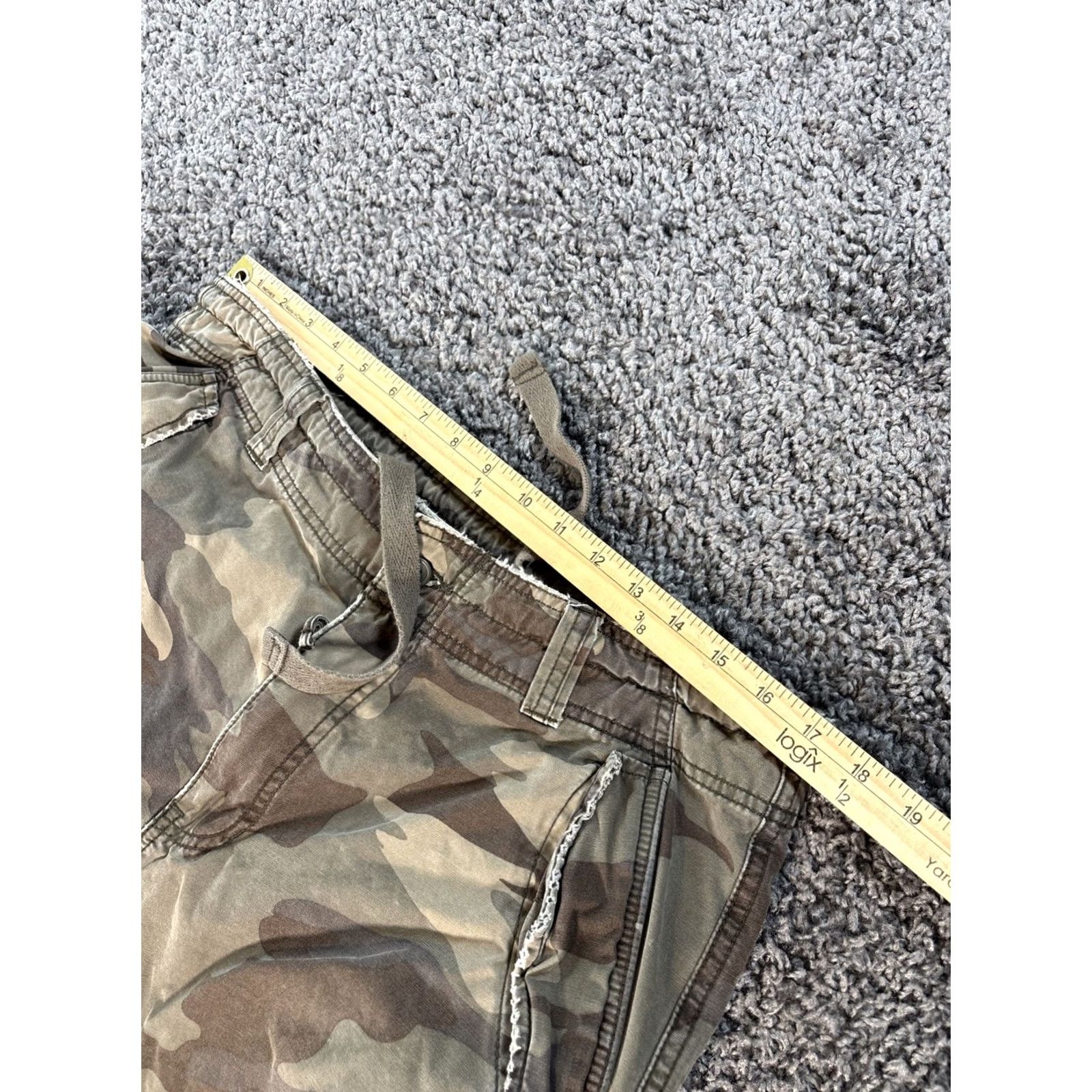 Mossimo VINTAGE Mossimo Pants Cargo Wide-Leg Baggy 34x32 Mens Brown Camouflage Canvas Cotton Ramie Cargo Pocket Y2K Size US 34 / EU 50 - 4 Thumbnail