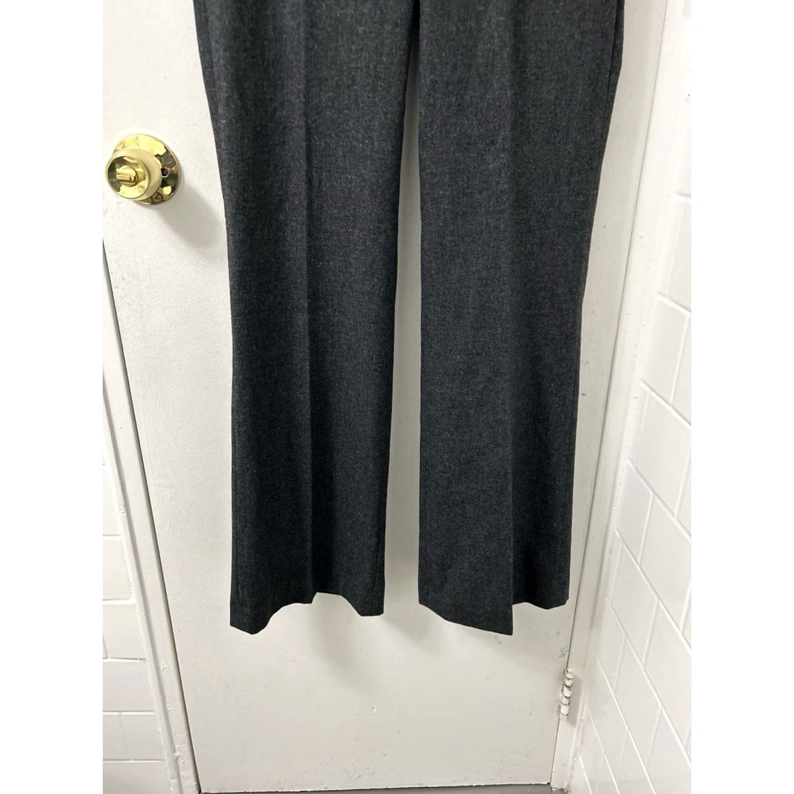 H&M VINTAGE Dress Pants Womens Size 4 Gray Wool Blend Wide Leg Trousers NWT H&M Size 27" / US 4 / IT 40 - 3 Thumbnail
