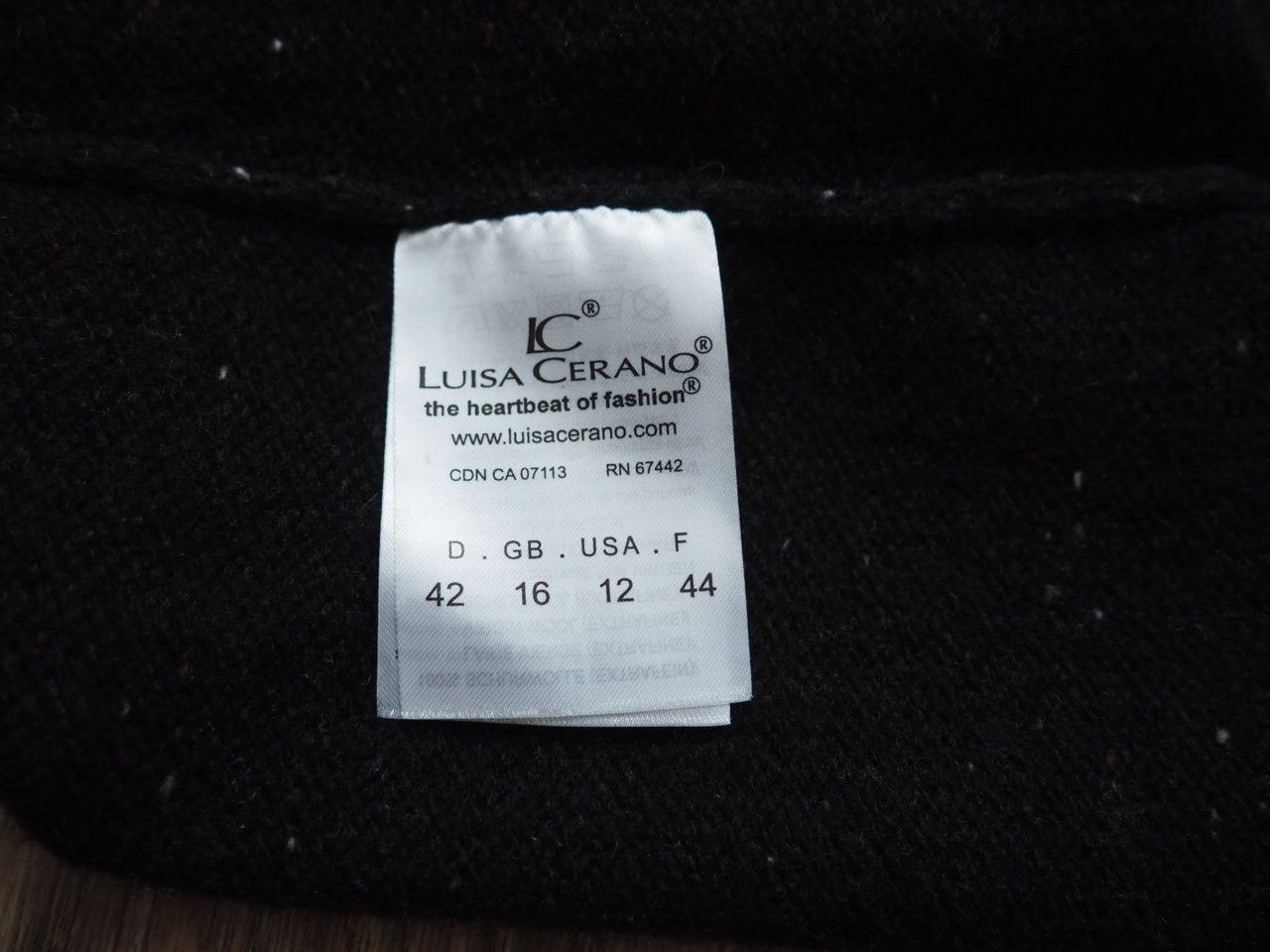 Luisa Cerano Sweter z wełny czarny Luisa Cerano XL Size XL / US 12-14 / IT 48-50 - 4 Thumbnail