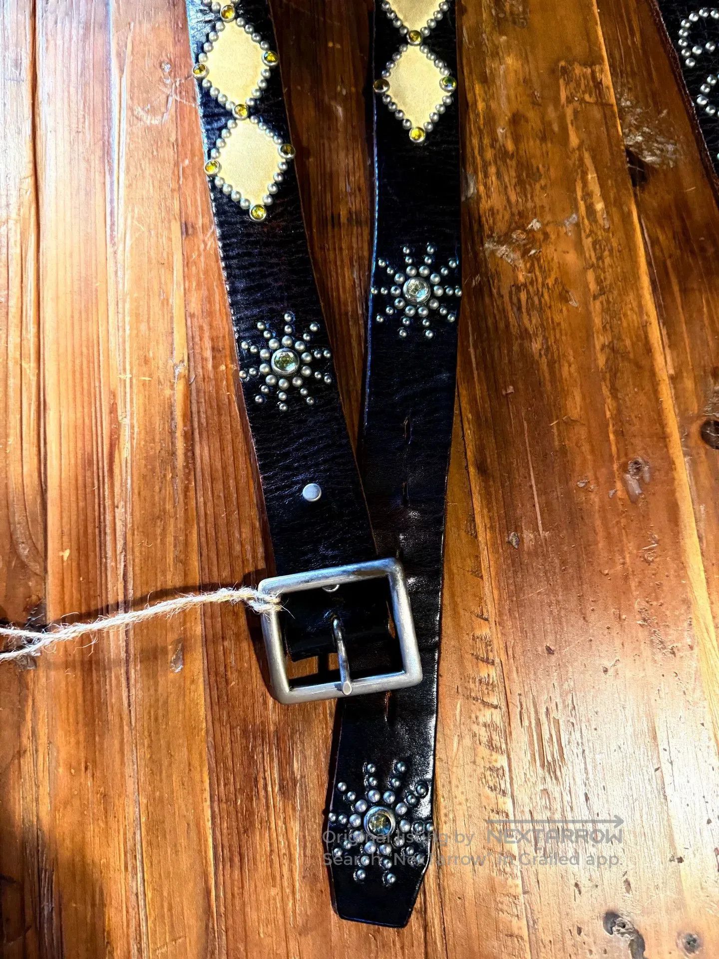 Other HTC Brown Leather Belt with Rivets. Size ONE SIZE - 2 Thumbnail