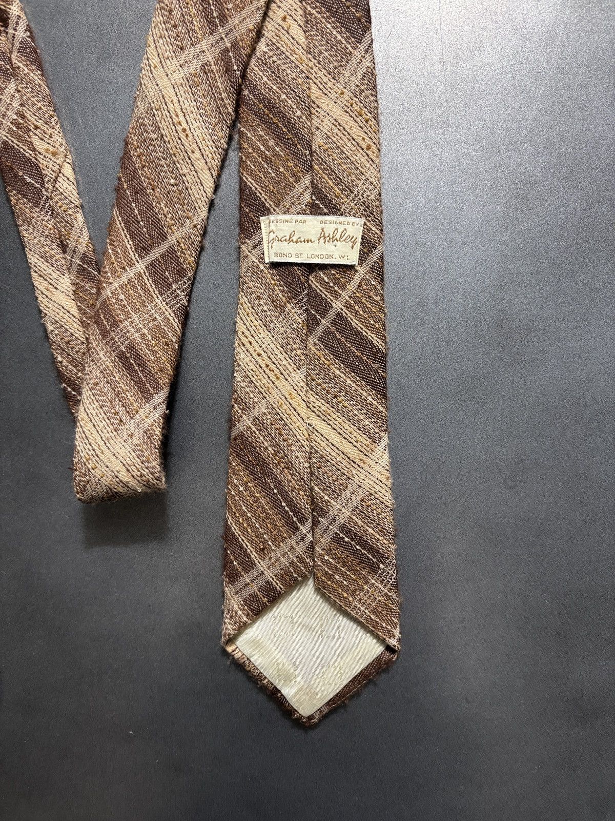 Vintage Vintage Plaid Tie Shaggy Necktie Pattern Stripe 1960s 1970s Size ONE SIZE - 6 Thumbnail