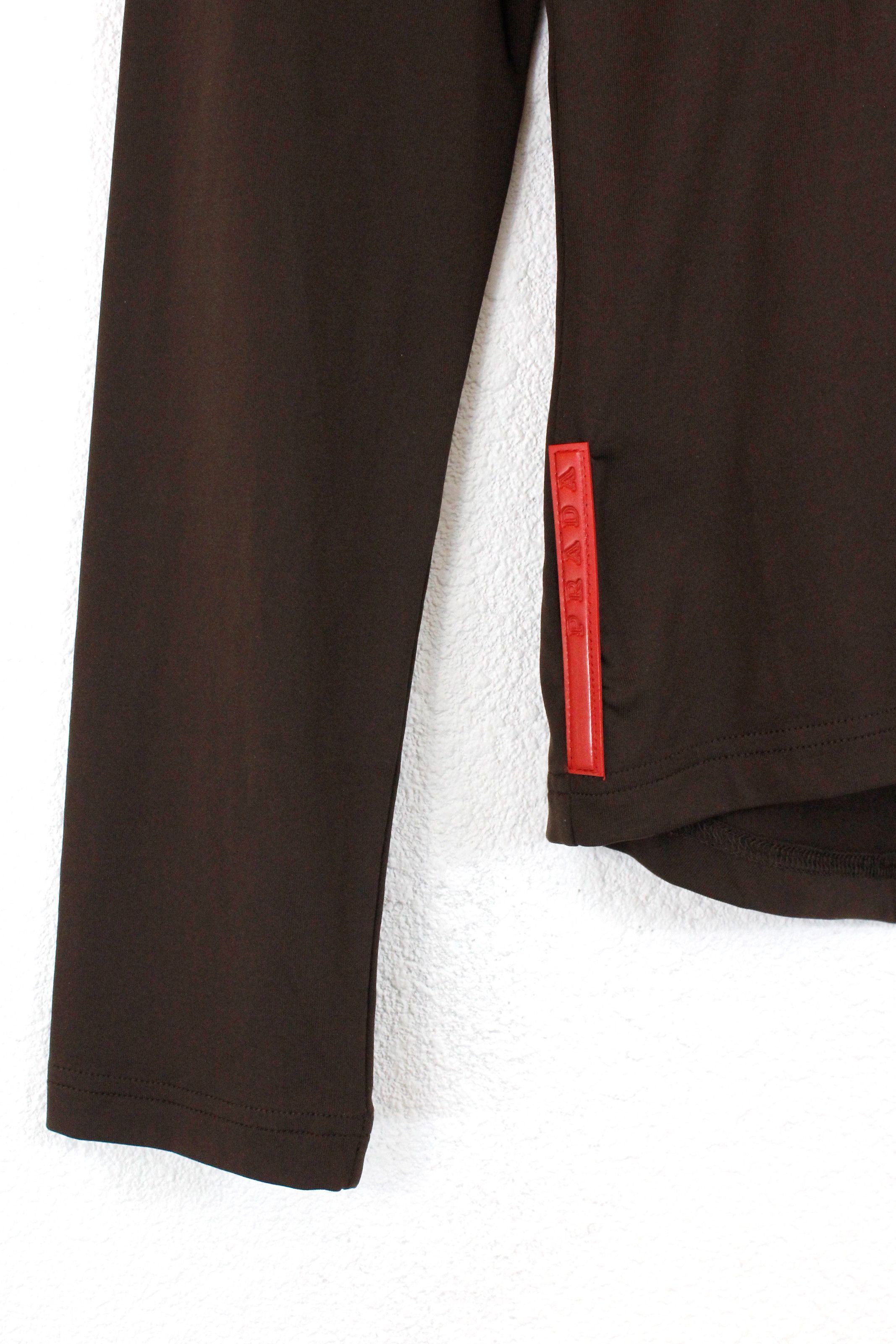 Prada Womens Prada Rubber Logo Nylon Turtleneck Pullover Sweater Size M / US 6-8 / IT 42-44 - 3 Thumbnail