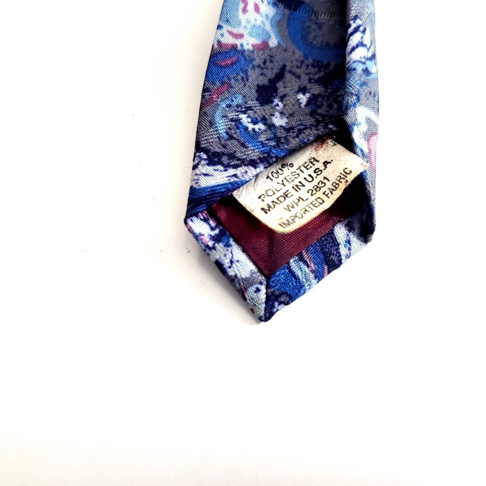 Bugle Boy Bugle Boy USA Floral Print Blue Gray Print Polyester Tie Sho Size ONE SIZE - 4 Thumbnail