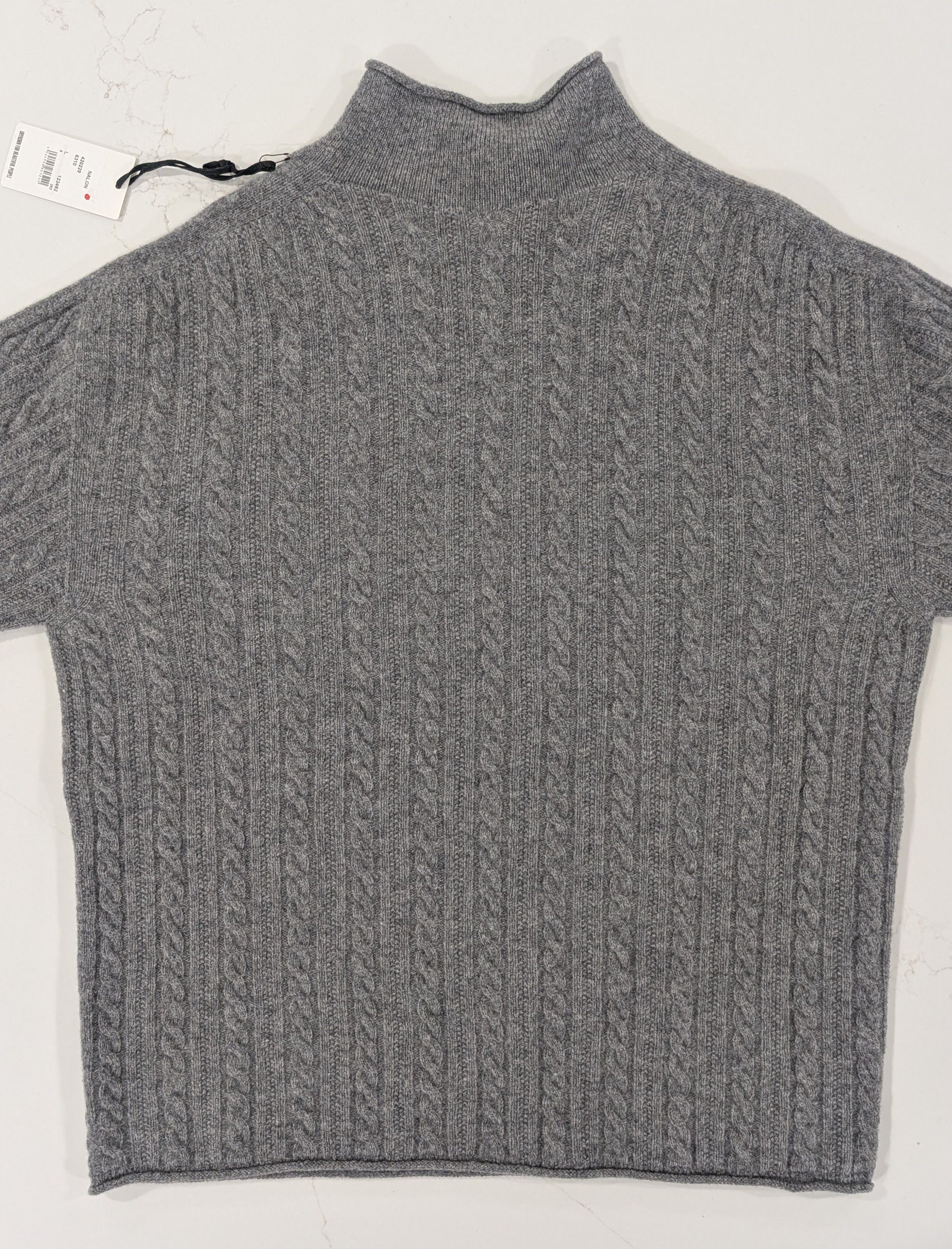 DRYKORN Drykorn Nalon Mens Grey 100% Virgin Wool Cable Knit Size US L / EU 52-54 / 3 - 2 Thumbnail