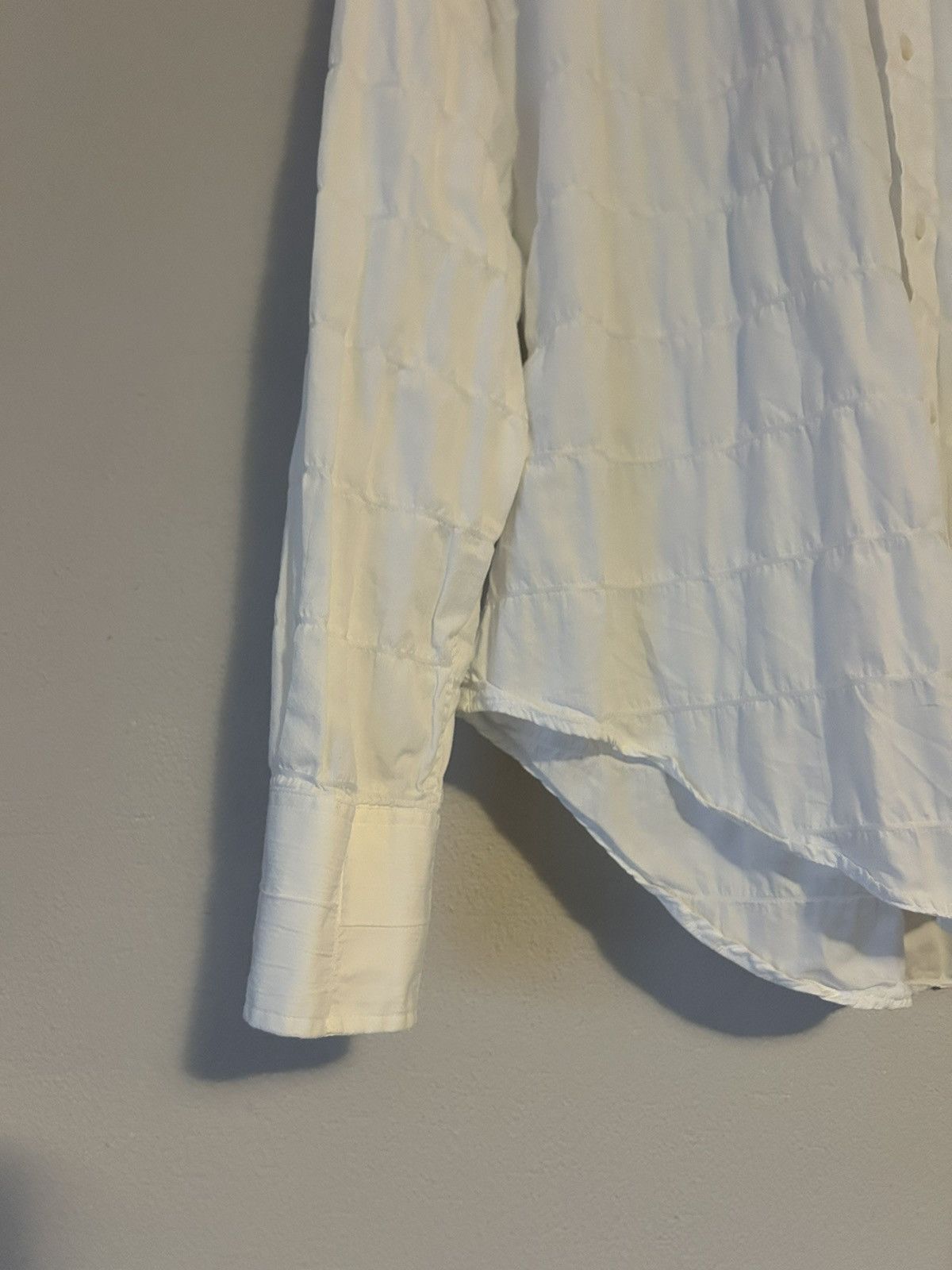 Thom Browne Thom Browne White Quilted Cotton Shirt Size US M / EU 48-50 / 2 - 5 Thumbnail