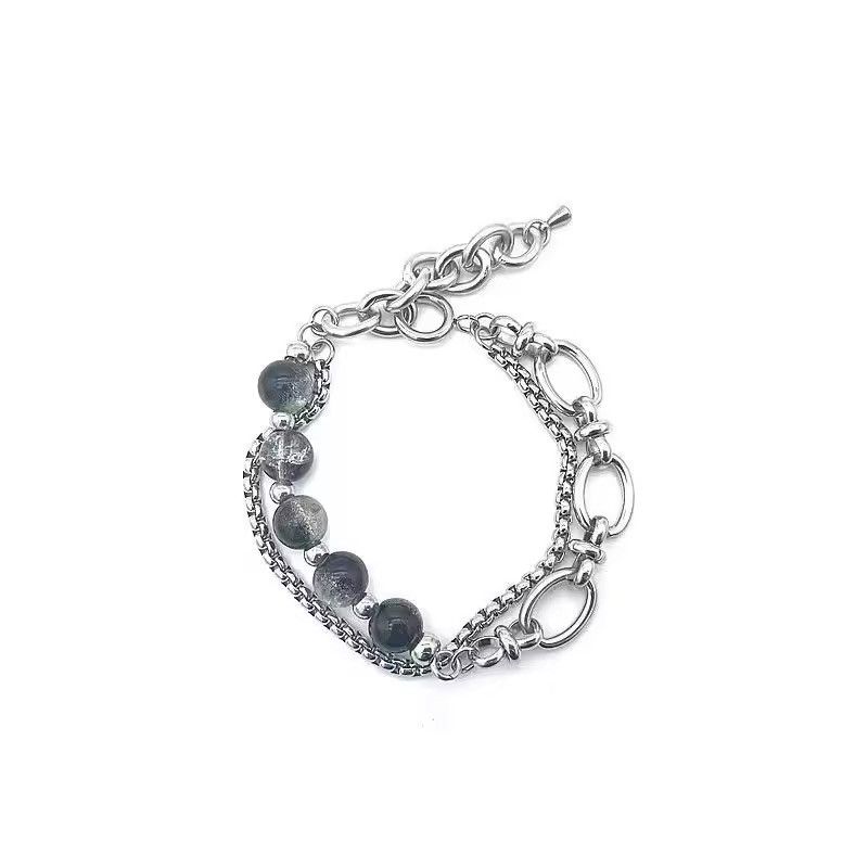 Jewelry Double Layer Link Bead Splicing Bracelets Size ONE SIZE - 4 Thumbnail