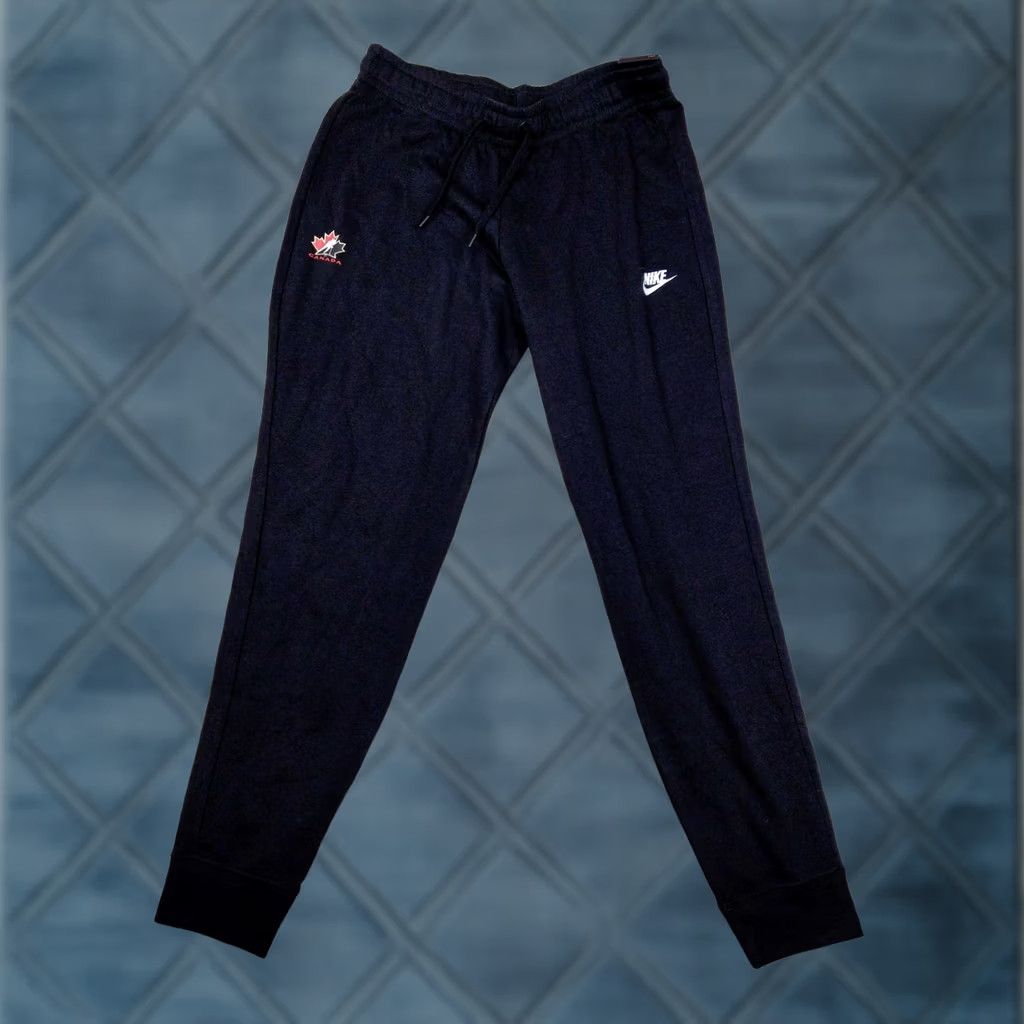 Nike Nike Slim Fit Womens M Black Canada Sweatpants Skinny Mid Rise Size 32" / US 10 / IT 46 - 1 Thumbnail