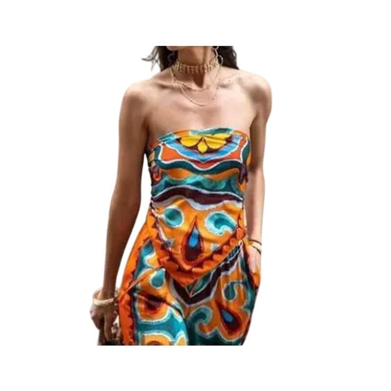 Other Commense Off Shoulder Asymmetric Print Bandana Crop Top Size M / US 6-8 / IT 42-44 - 2 Thumbnail