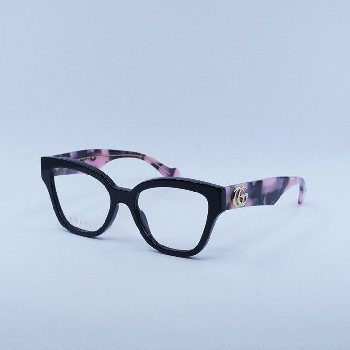 Gucci Gucci GG1424O 012 Eyeglasses Black/Pink Havana 54mm Cat Eye Size ONE SIZE - 1 Thumbnail