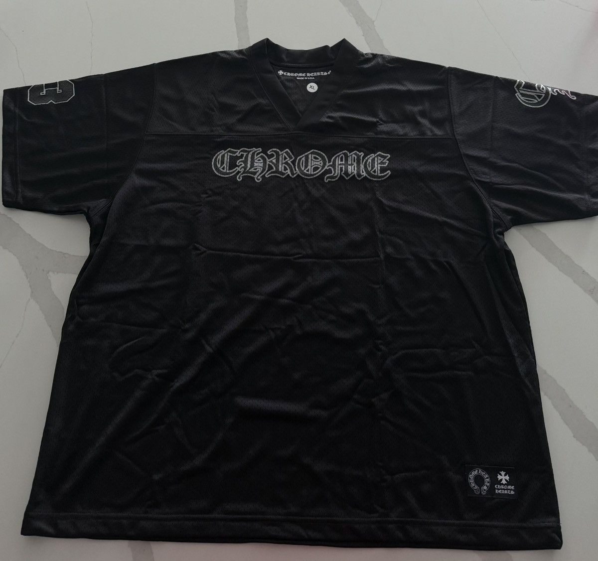 Chrome Hearts 🔥Chrome Hearts Black Jersey Short Sleeve🔥 Size US XL / EU 56 / 4 - 1 Thumbnail
