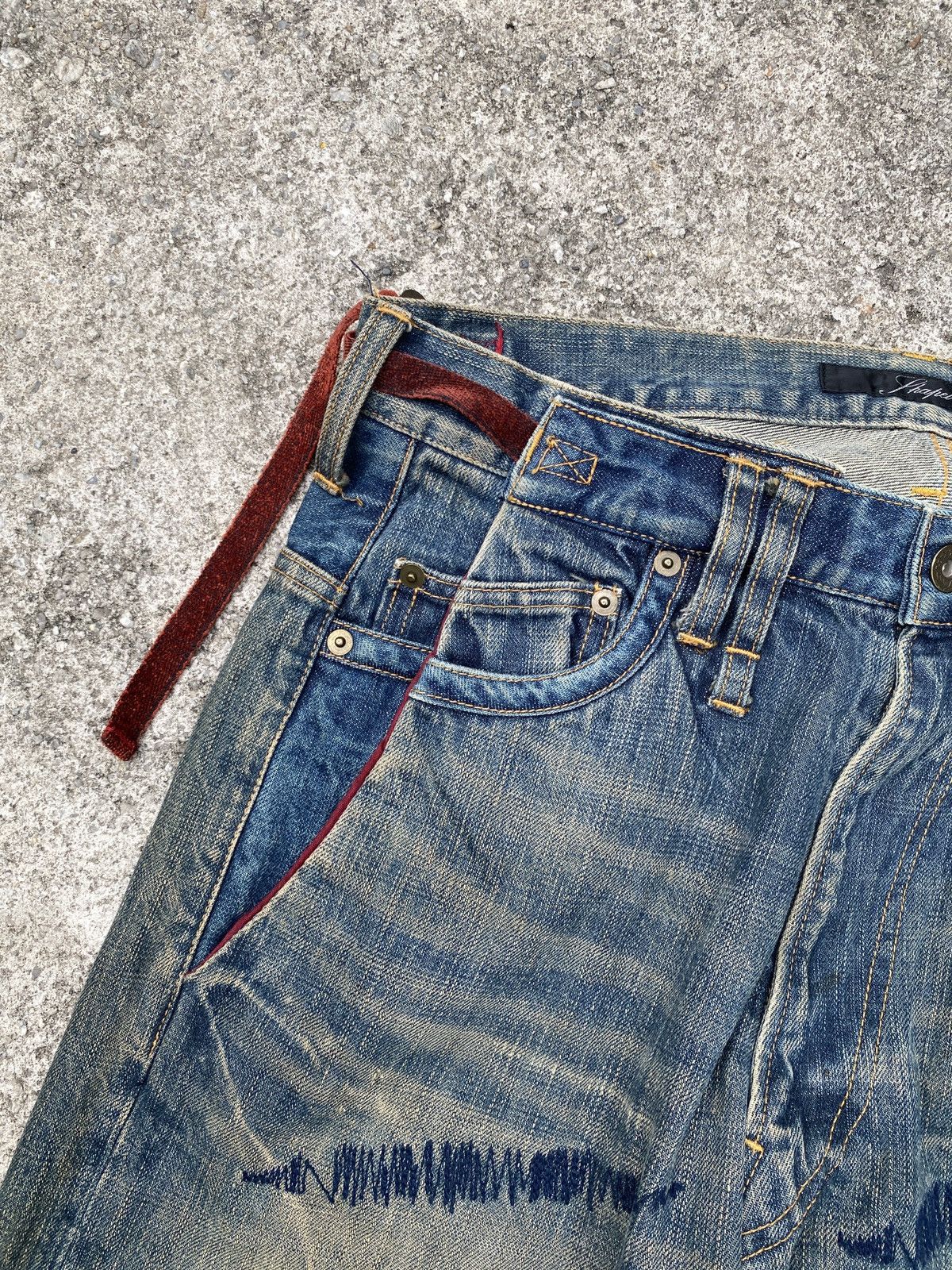 Japanese Brand Shapel Japan Rusty Distressed Denim Size US 32 / EU 48 - 8 Thumbnail