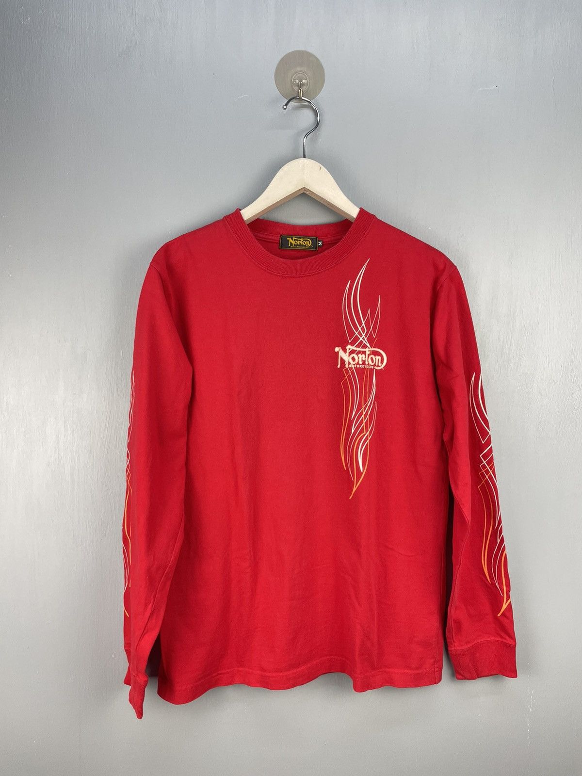 Norton Vintage Norton Motorcycle pinstripe long sleeve shirt Size US M / EU 48-50 / 2 - 1 Thumbnail