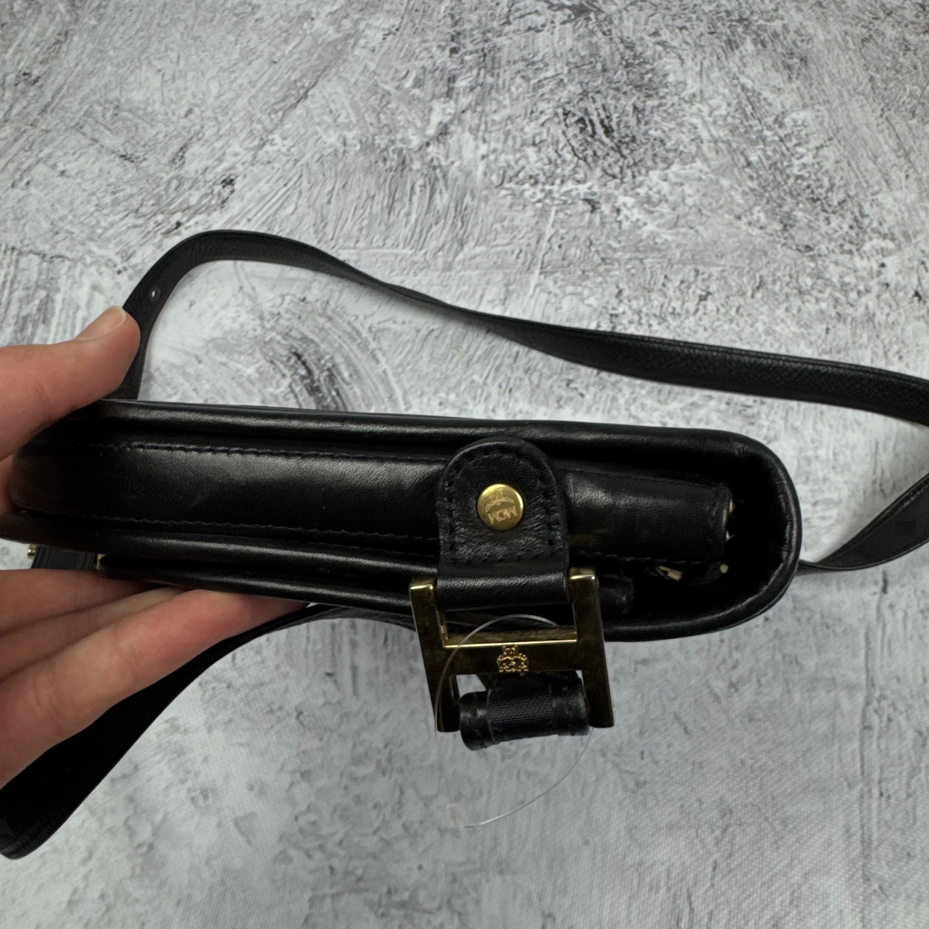 MCM MCM Munich Noir Visetos Adjustable Strap Crossbody Bag Size ONE SIZE - 13 Thumbnail